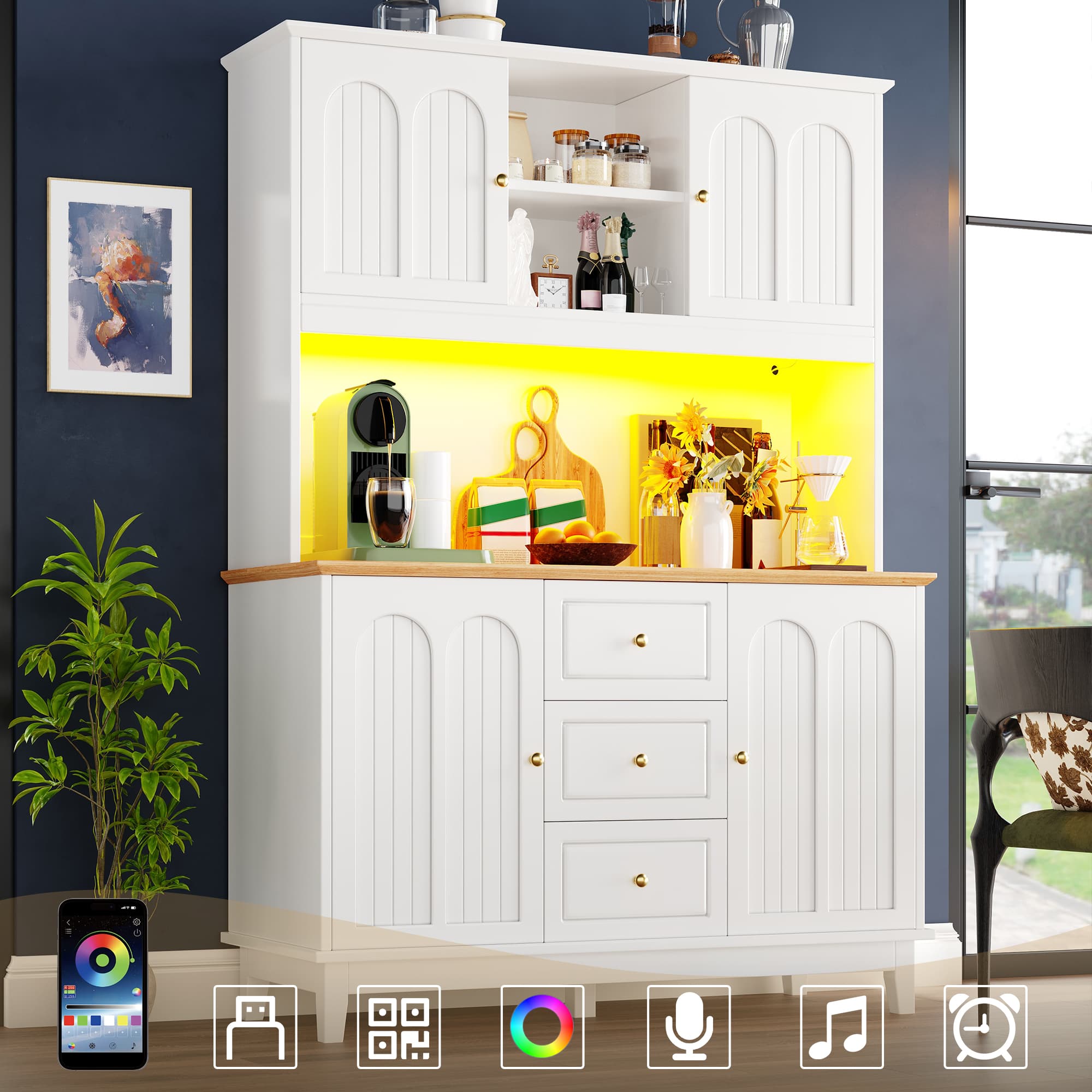 Smart LED Pantry Cabinet