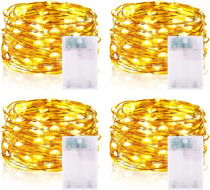 Warm White Battery Fairy Lights on Copper Wire, 5M - Default
