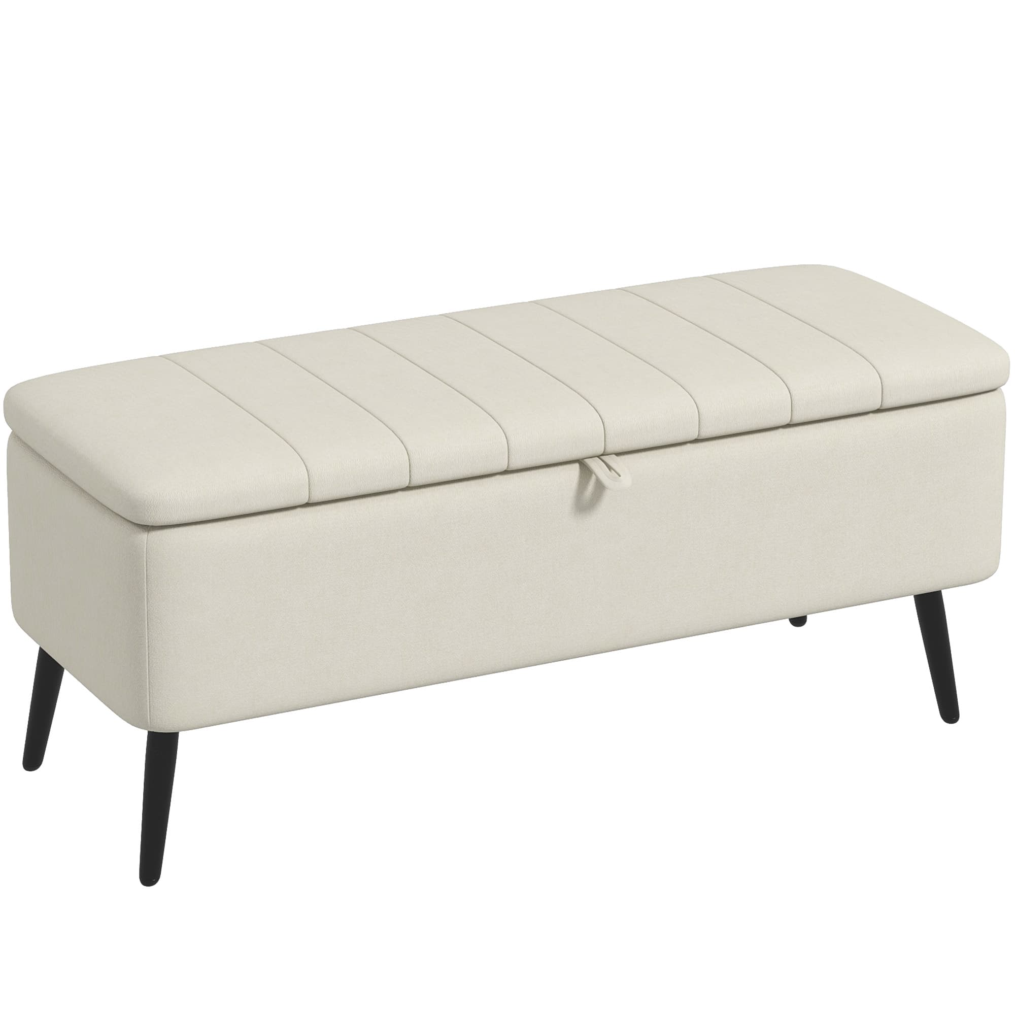 Cream Storage Ottoman