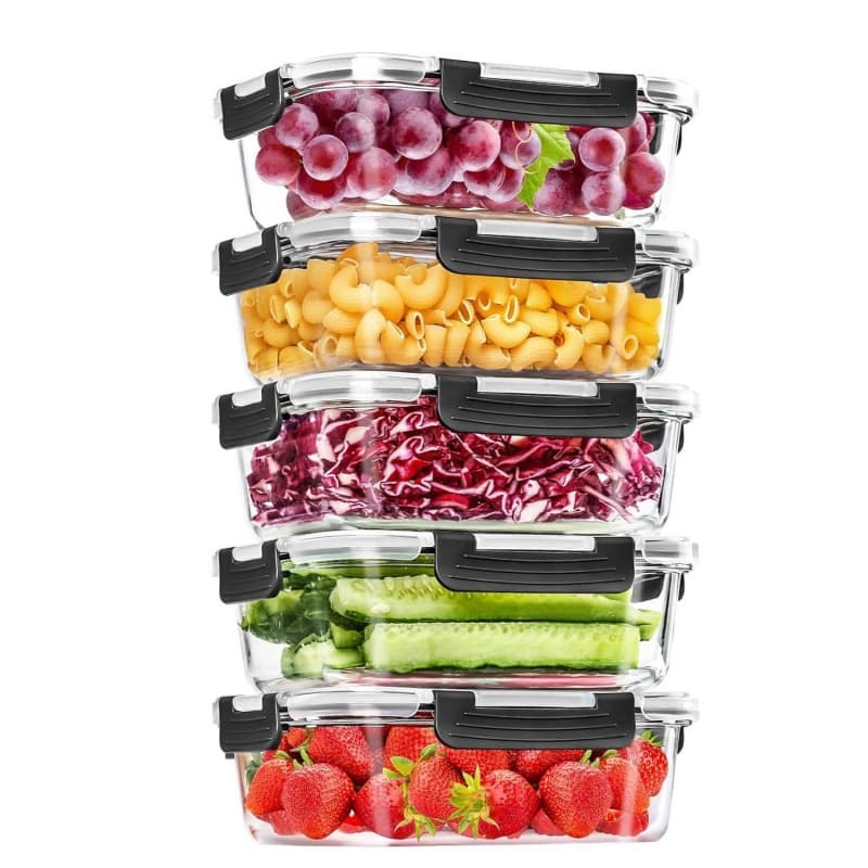 5 Airtight Glass Containers