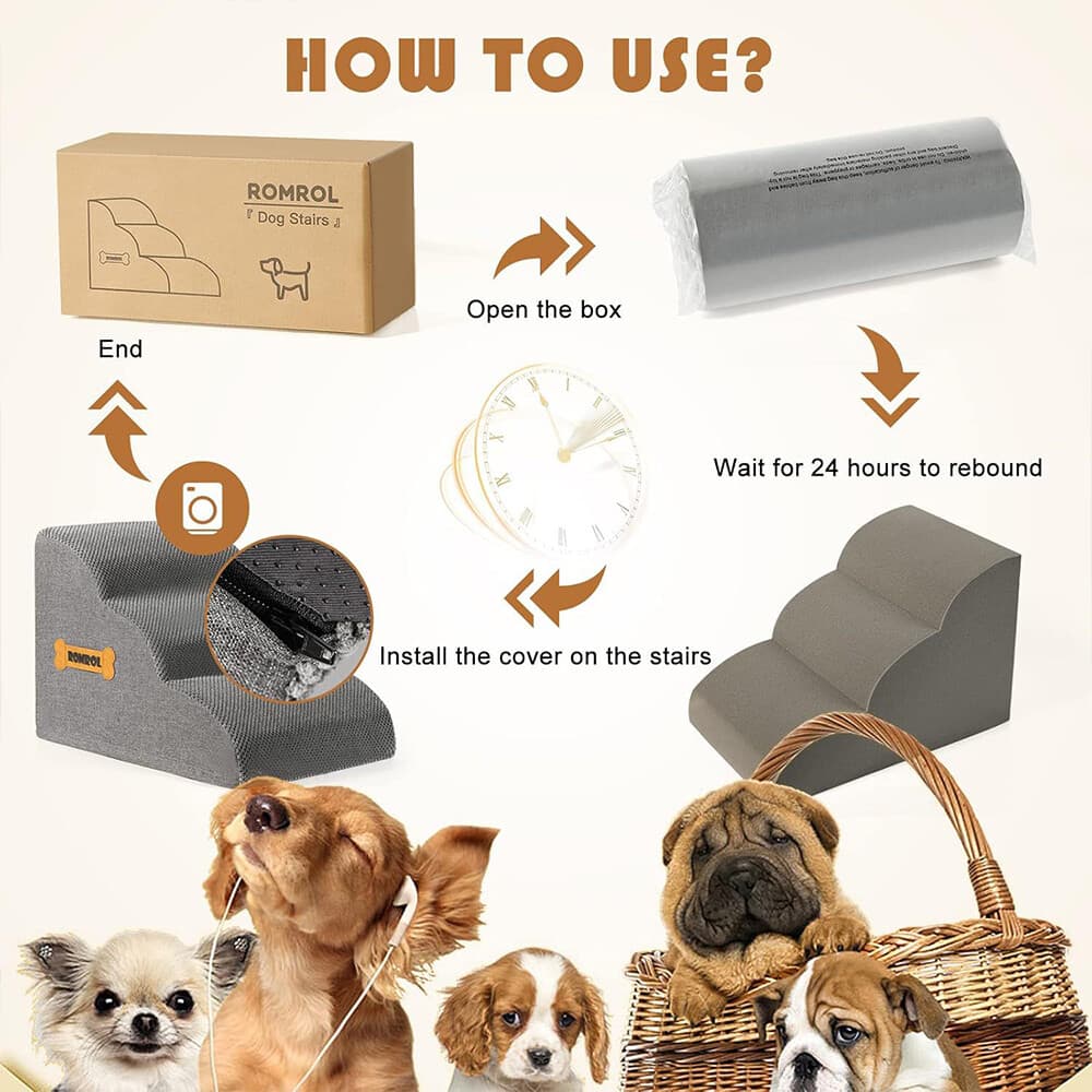 Foam Pet Stairs That Give Smaller and Older Pets Safe Access - image 3