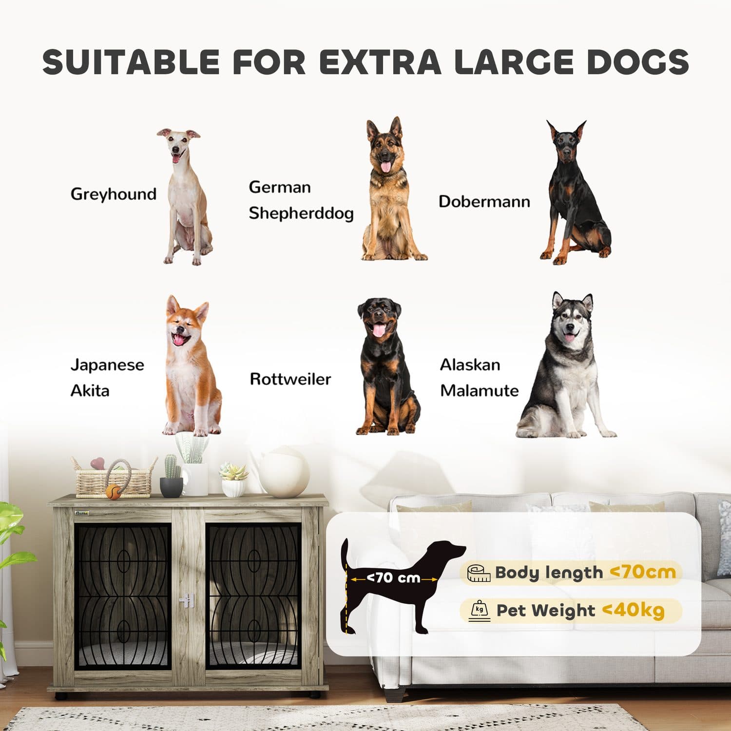 Two-in-One Dog Crate and Side Table - image 2