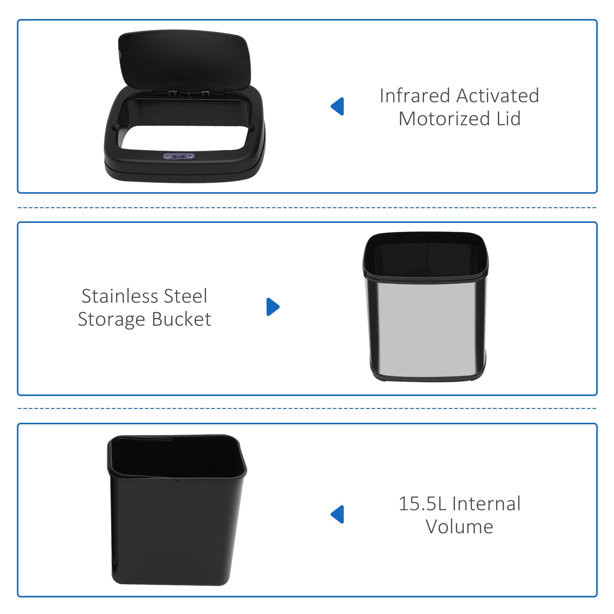 20L Automatic Sensor Bin for Cleaner Everyday Use - image 4