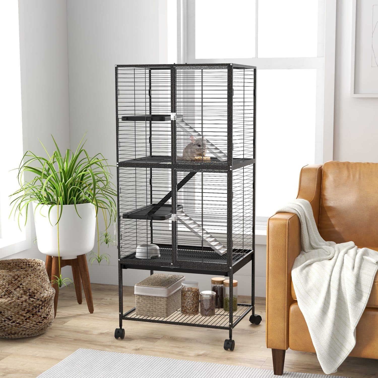 Rolling Four-Tier Cage for Chinchillas and Ferrets - image 4