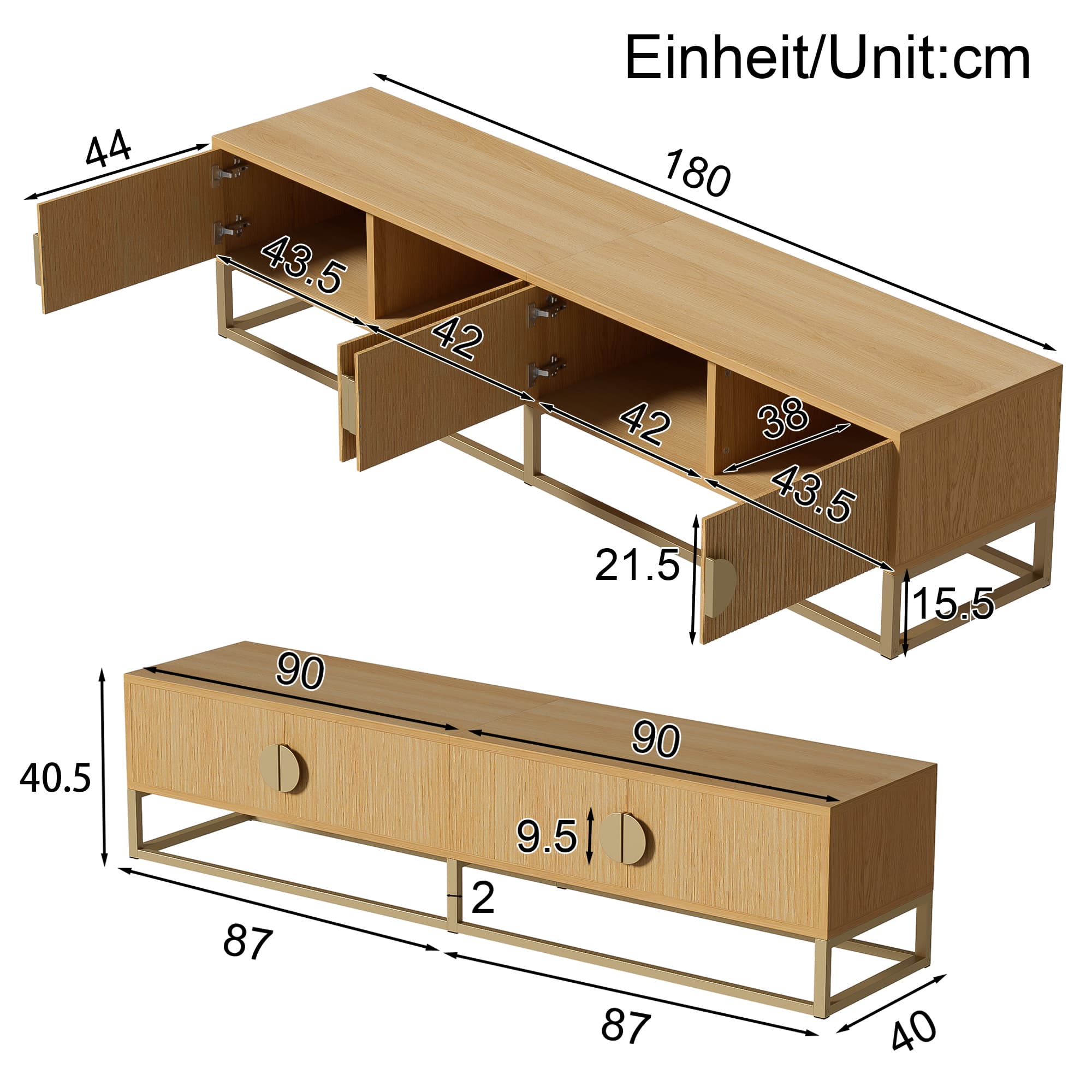 Chic Wood Grain TV Cabinet - image 5