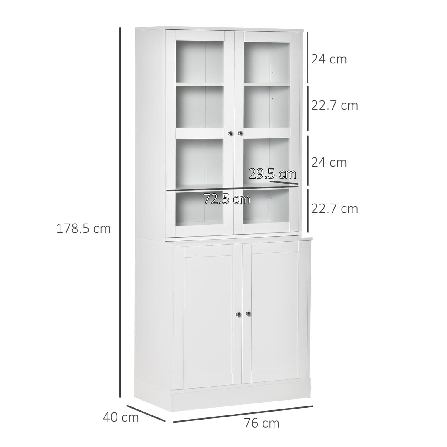 Modern White Glass Display Cabinet for Effortless Organisation - image 4