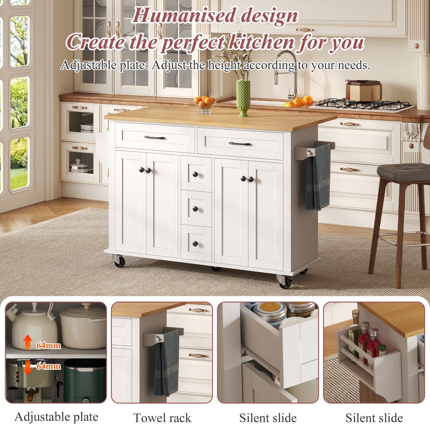 Dropleaf Kitchen Island - image 5