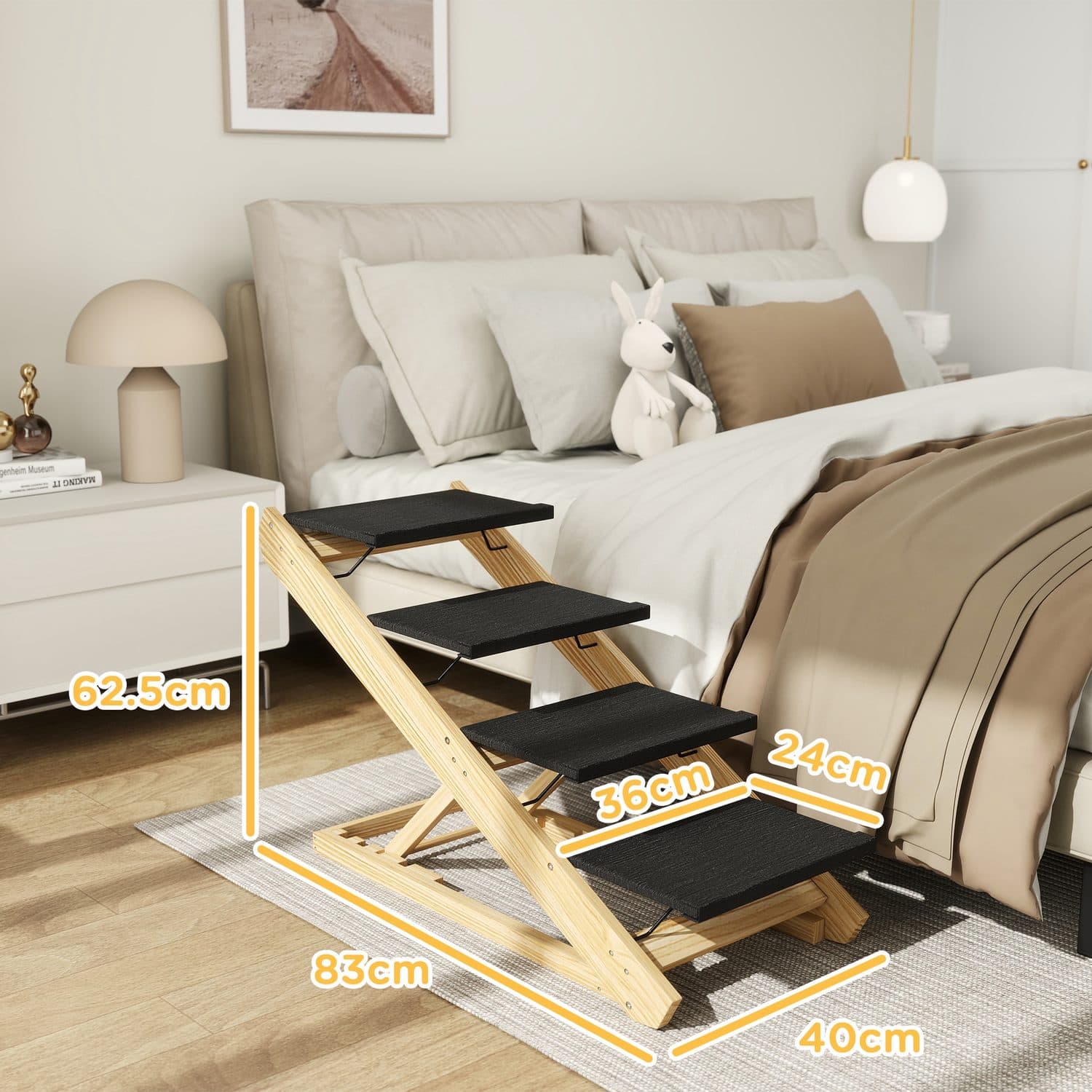 PawHut Adjustable Dog Steps - image 1