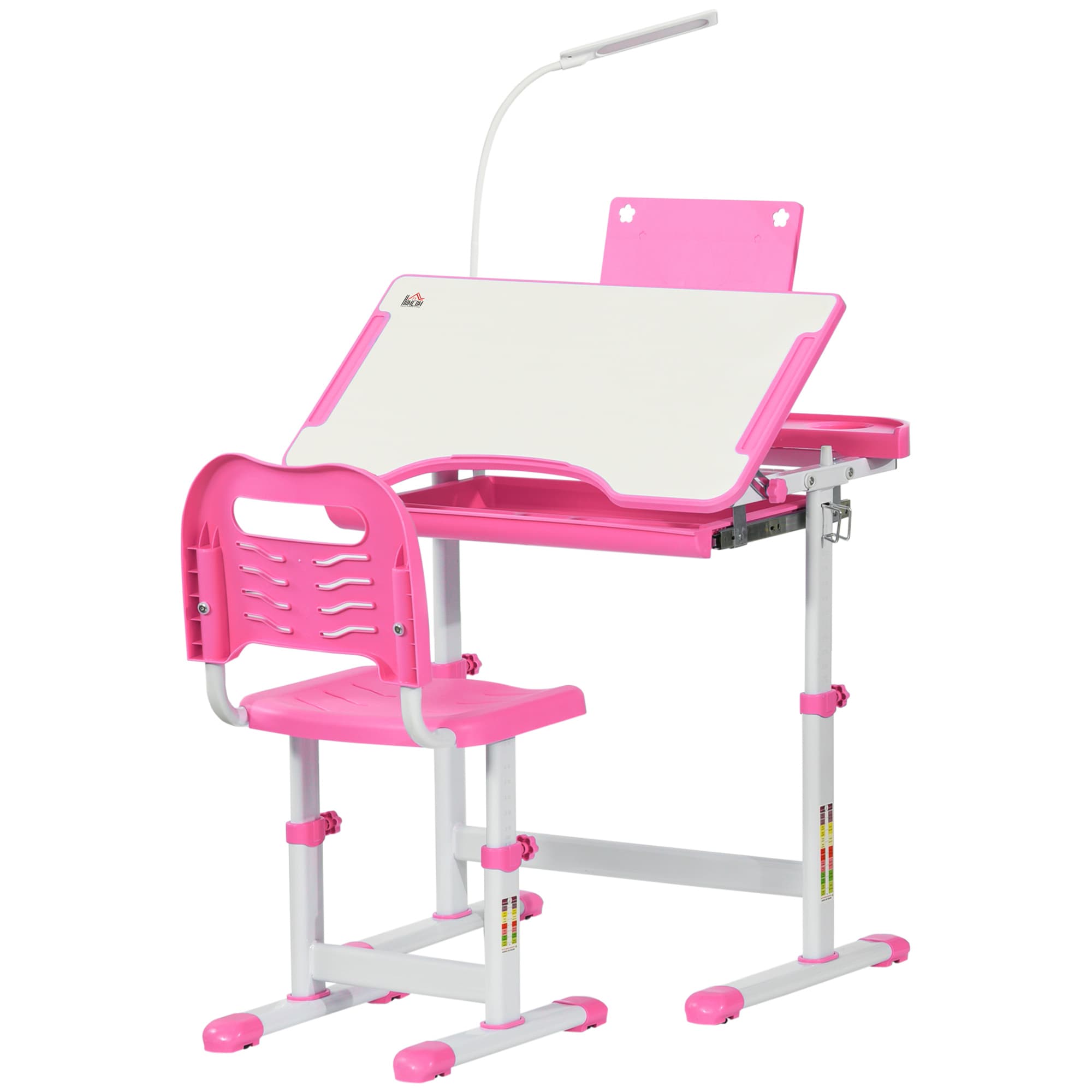 Adjustable Pink Desk Set