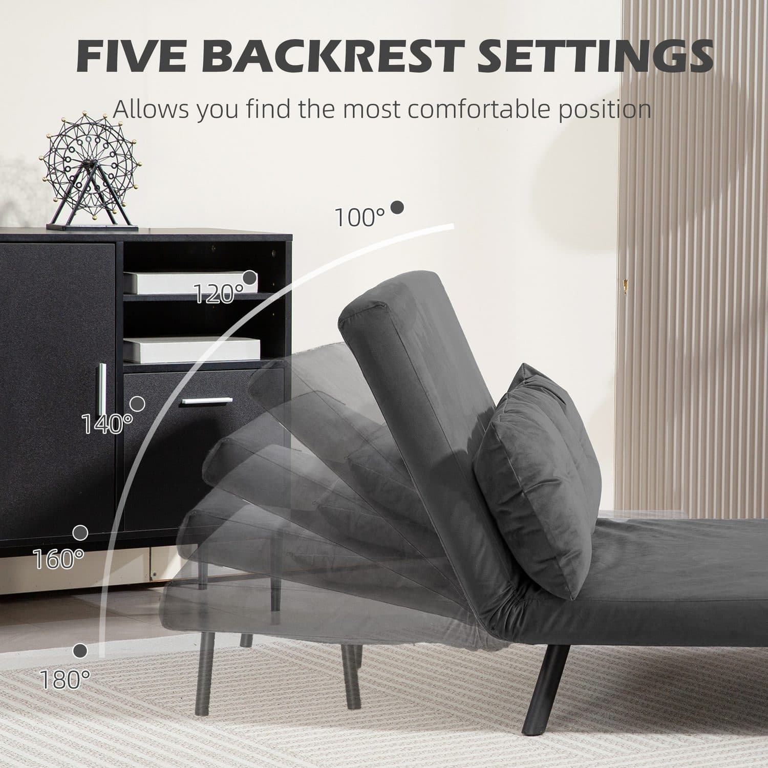 4-in-1 Velvet Double Sofa Bed - image 1