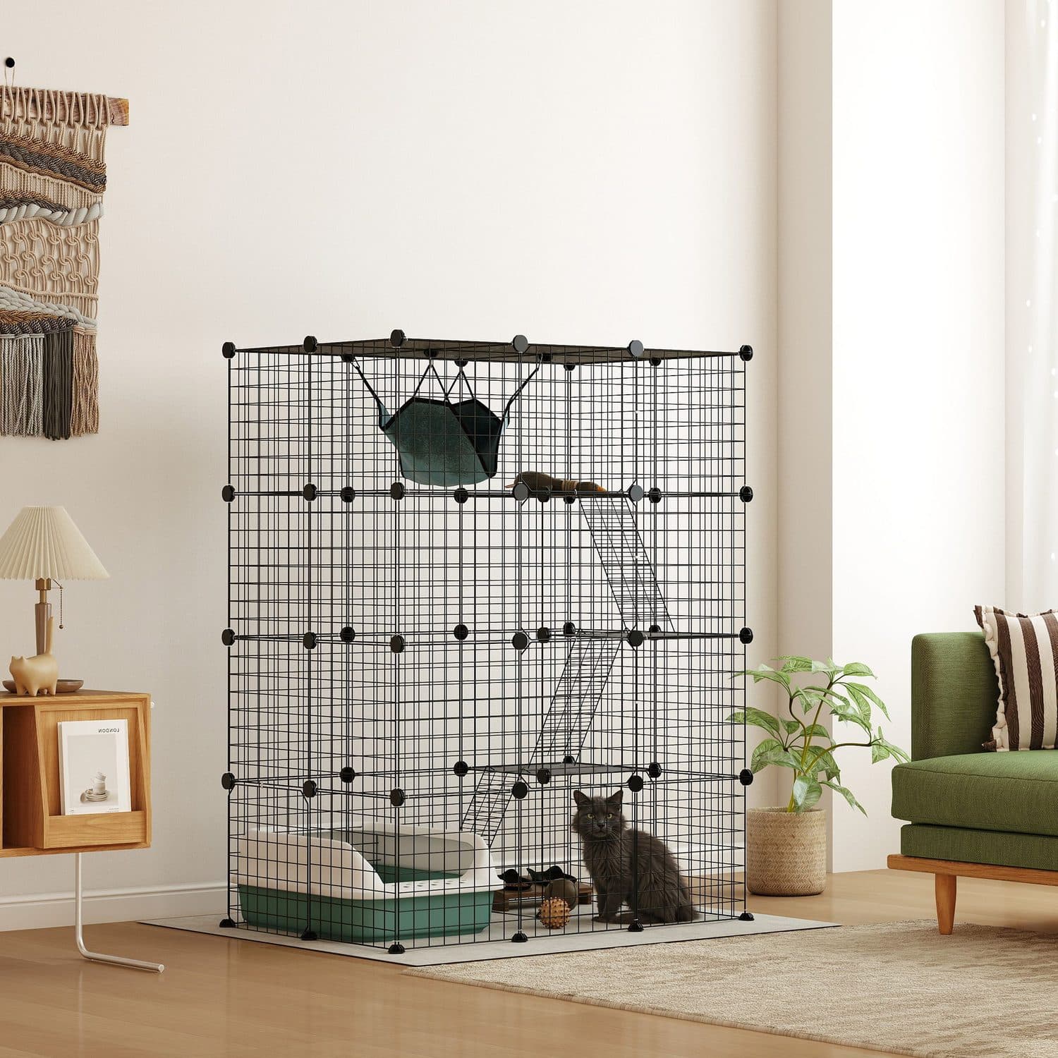 Four-Tier DIY Cat Cage with Hammock and Ramps - image 5