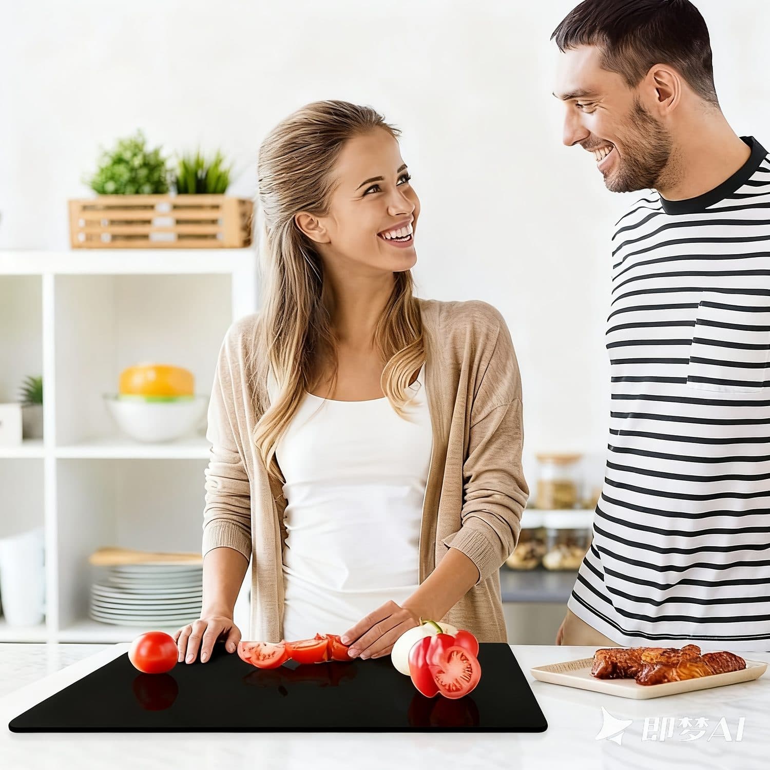 A sleek black cutting board for cleaner prep space - image 10