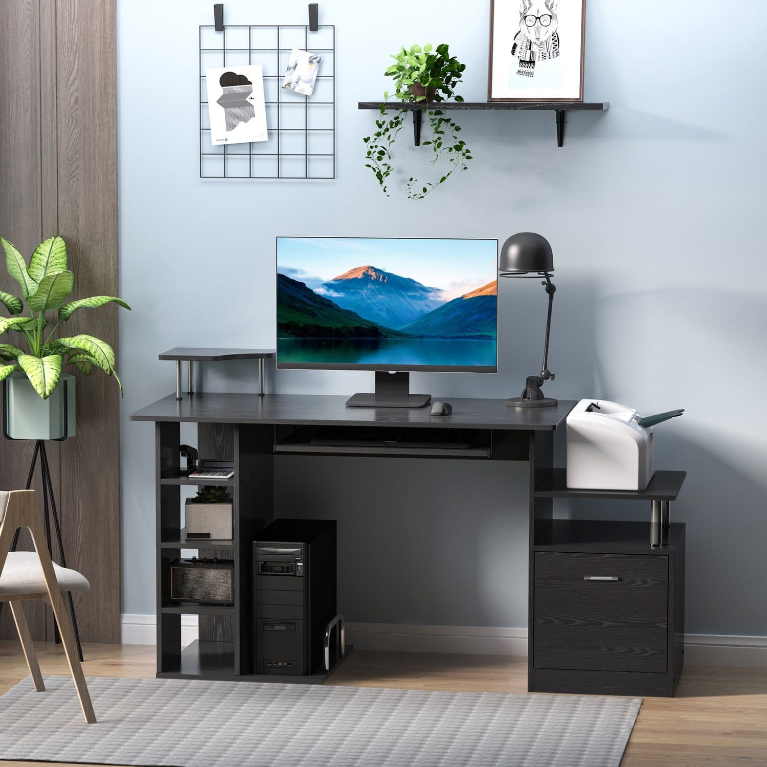 Black Home Office Desk - image 5