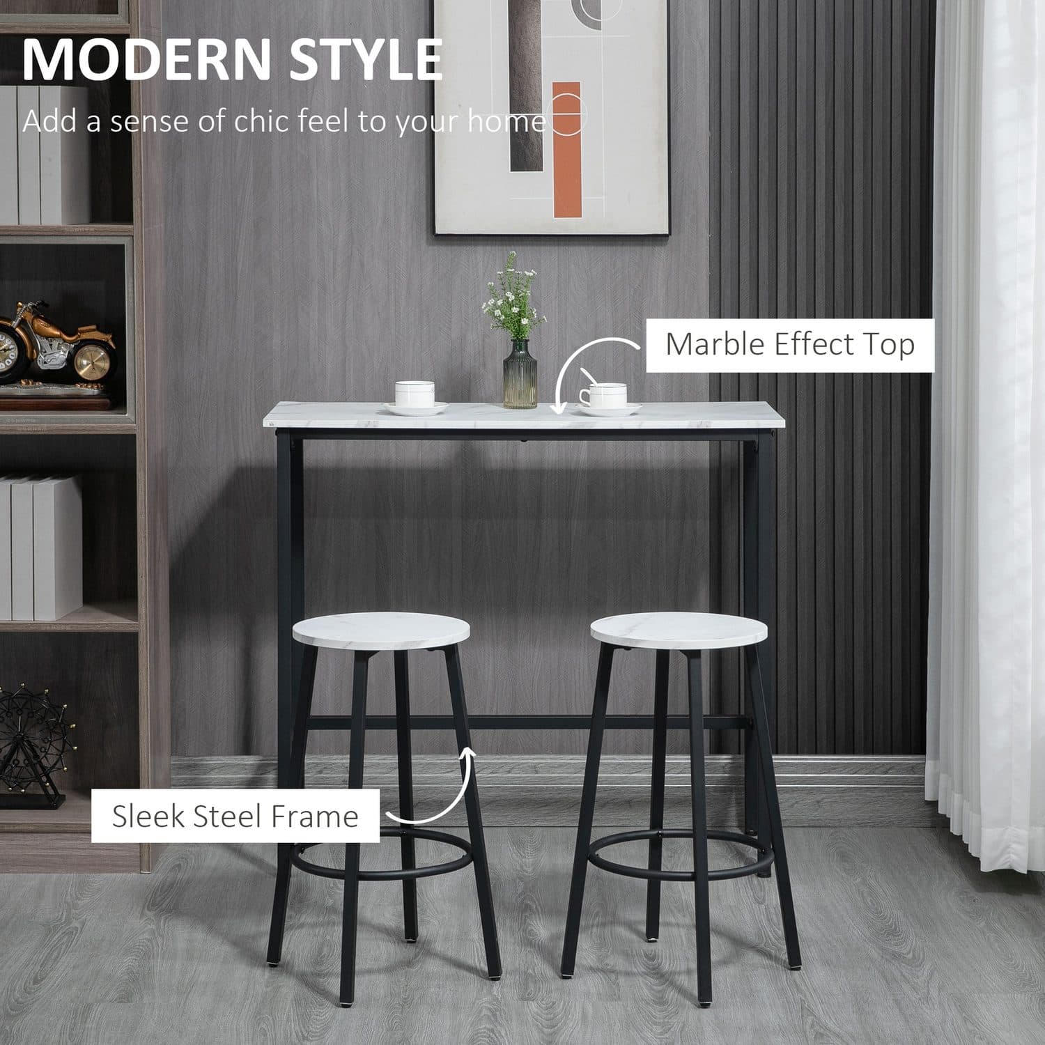 Marble-Effect Bar Set - image 1