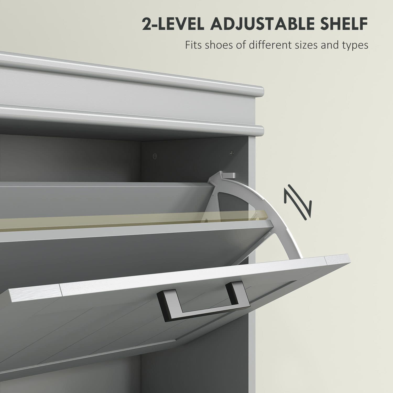 Slimline Grey Shoe Cabinet - image 5