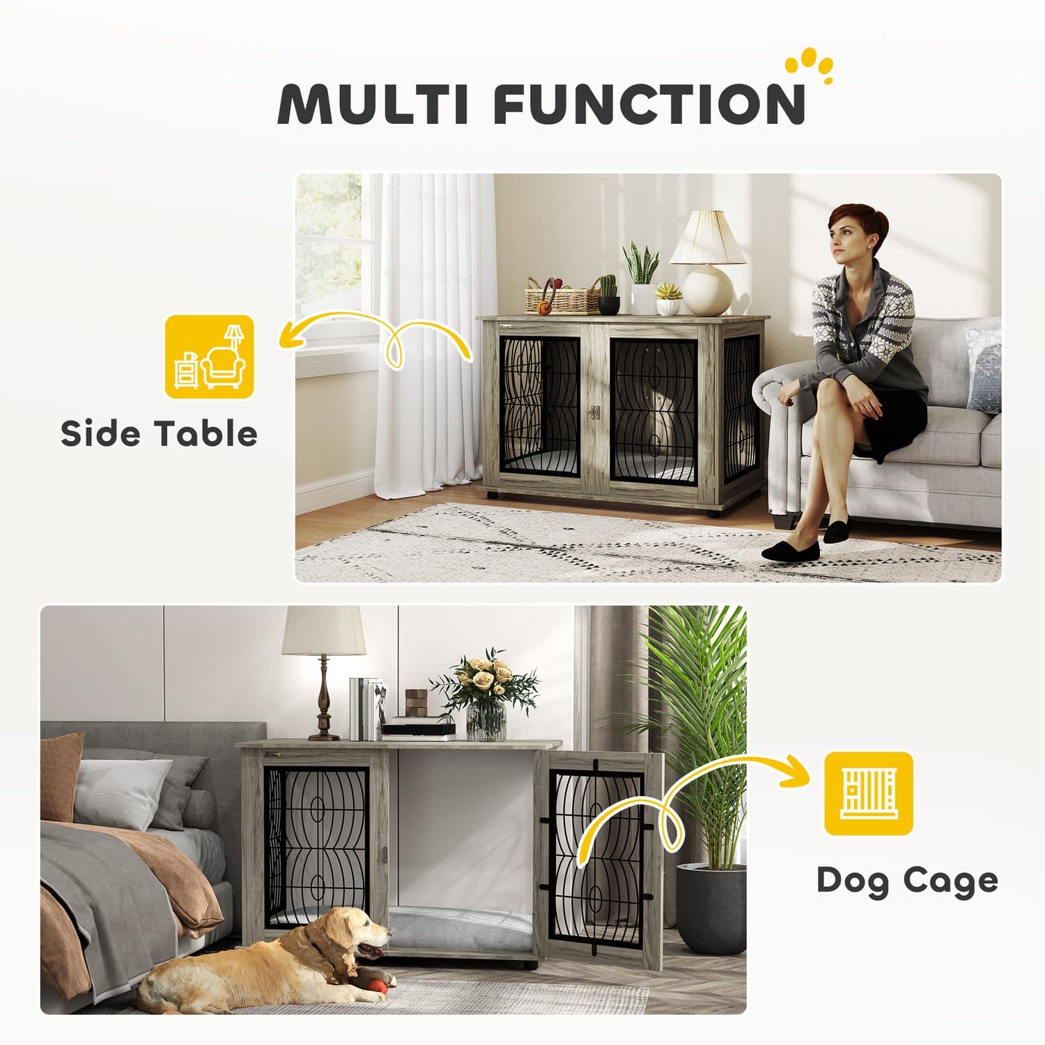 Two-in-One Dog Crate and Side Table - image 3