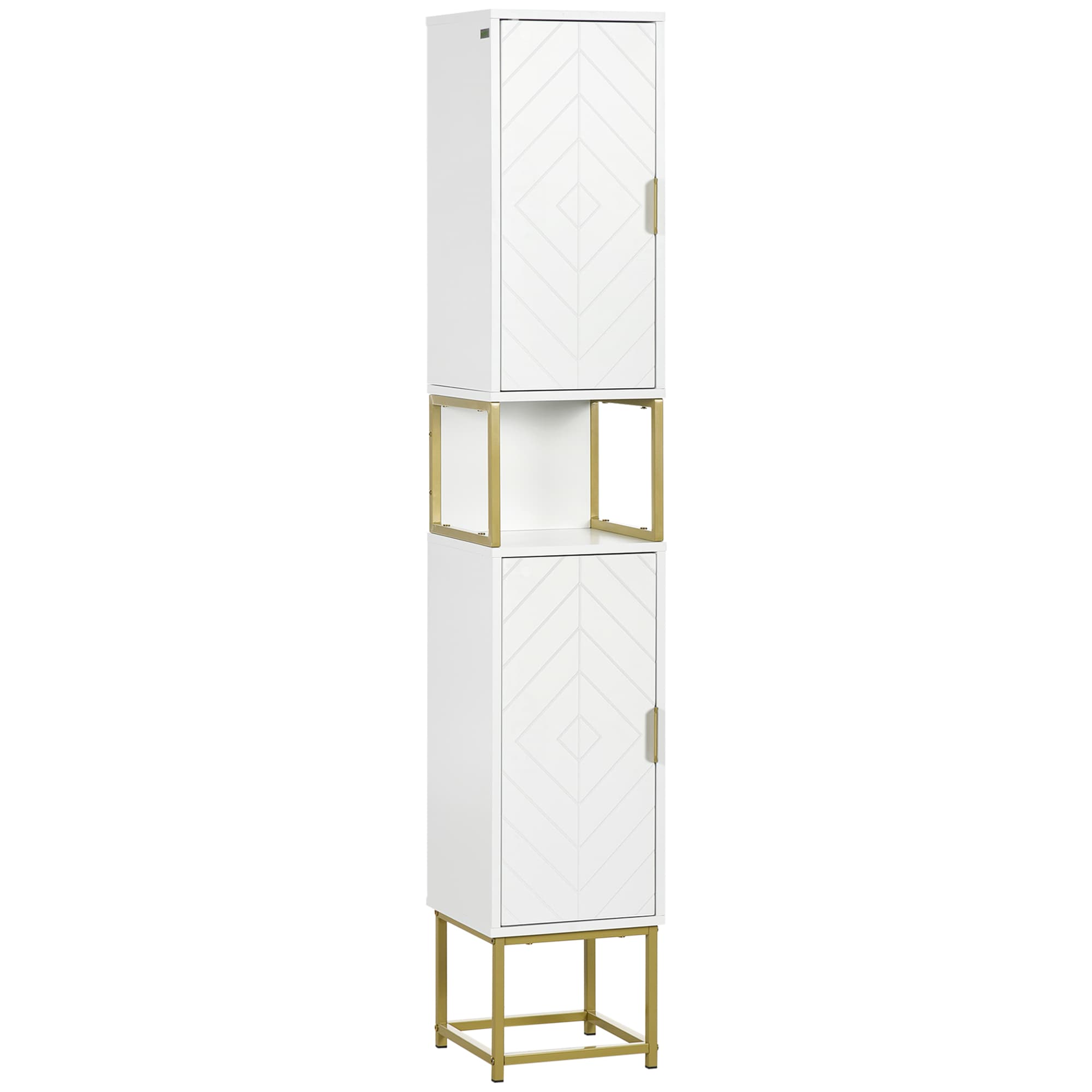 Slim White Bathroom Tallboy