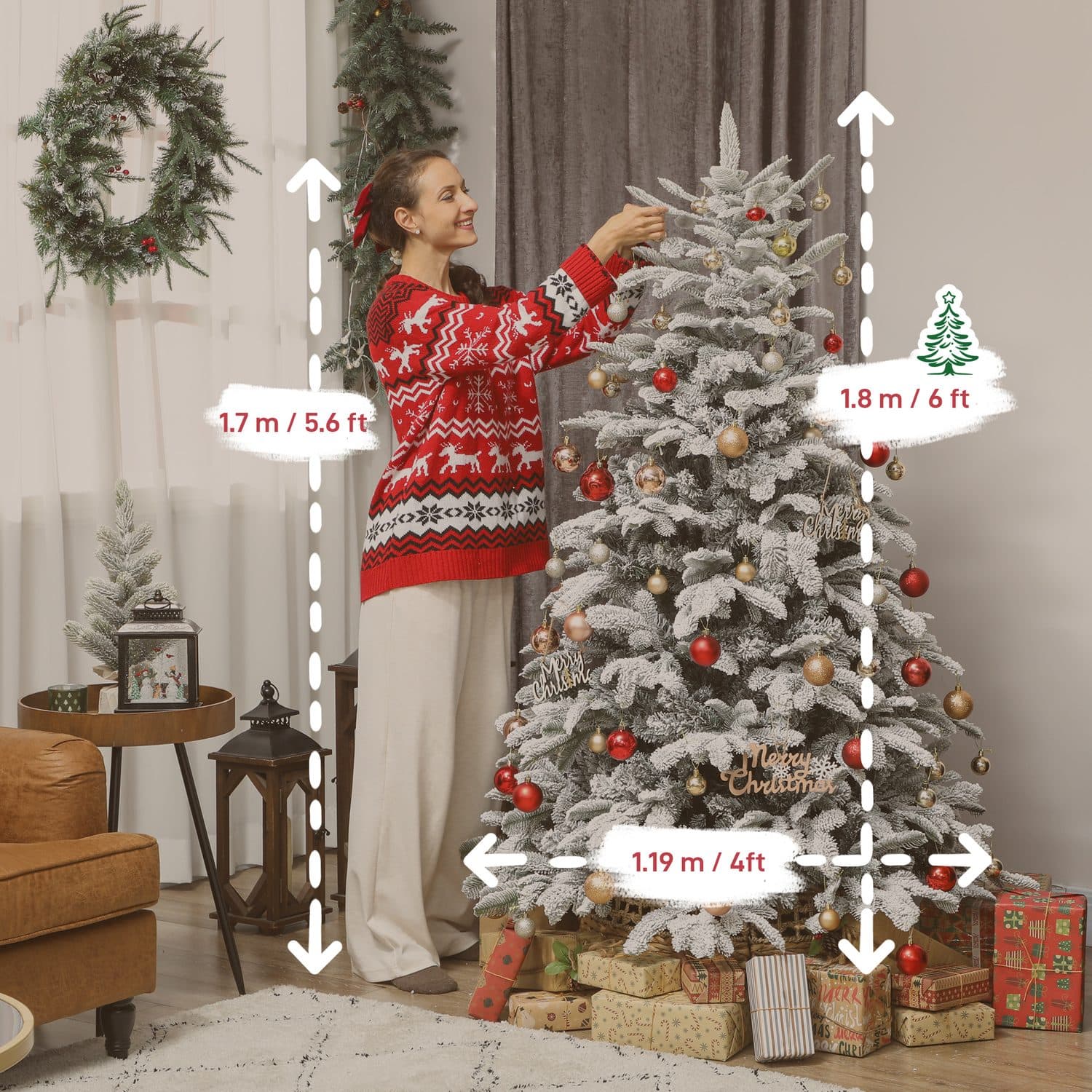 6ft Snowy Artificial Christmas Tree for a Magical Festive Home - image 3