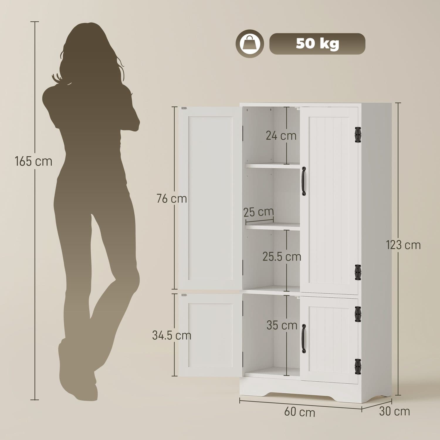 White Storage Cabinet - image 3