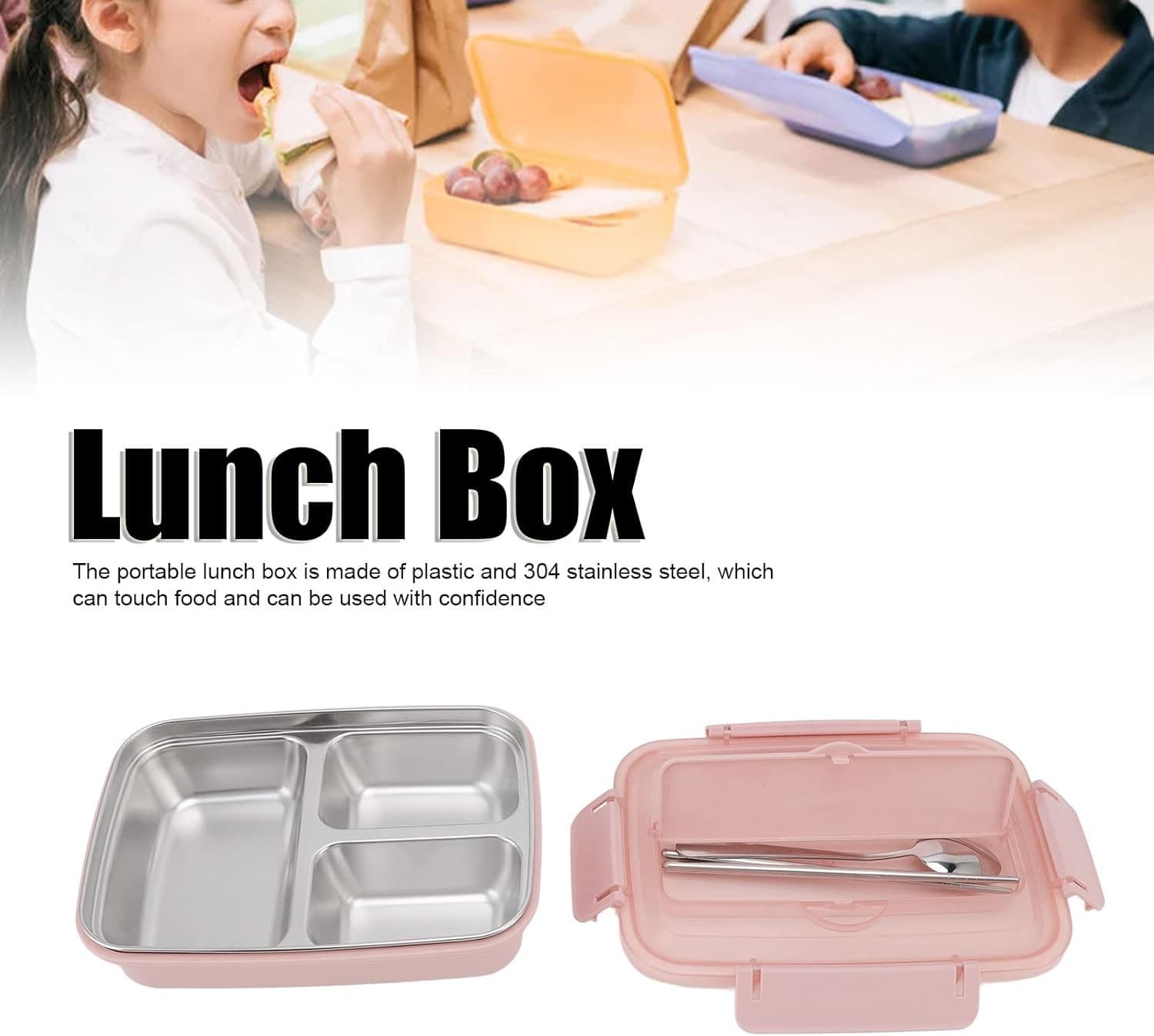 Stainless Steel Insulated Lunch Box with 3 Compartments - image 3