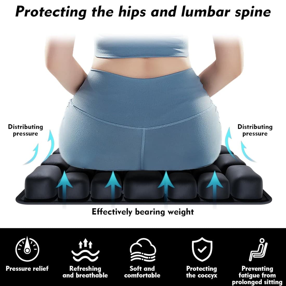 Sit Longer Without Discomfort — Air Cell Seat Cushion