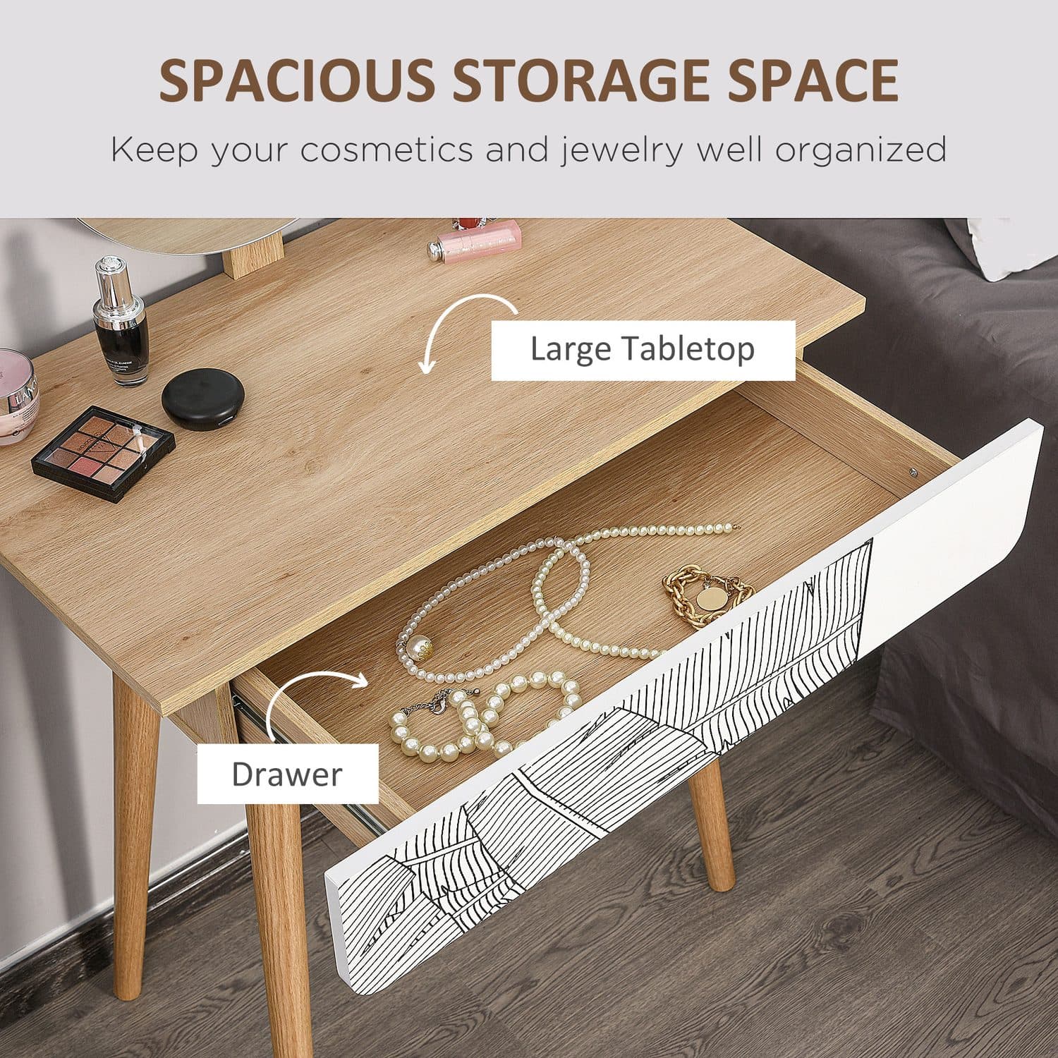 Oak Wooden Dressing Table - image 5