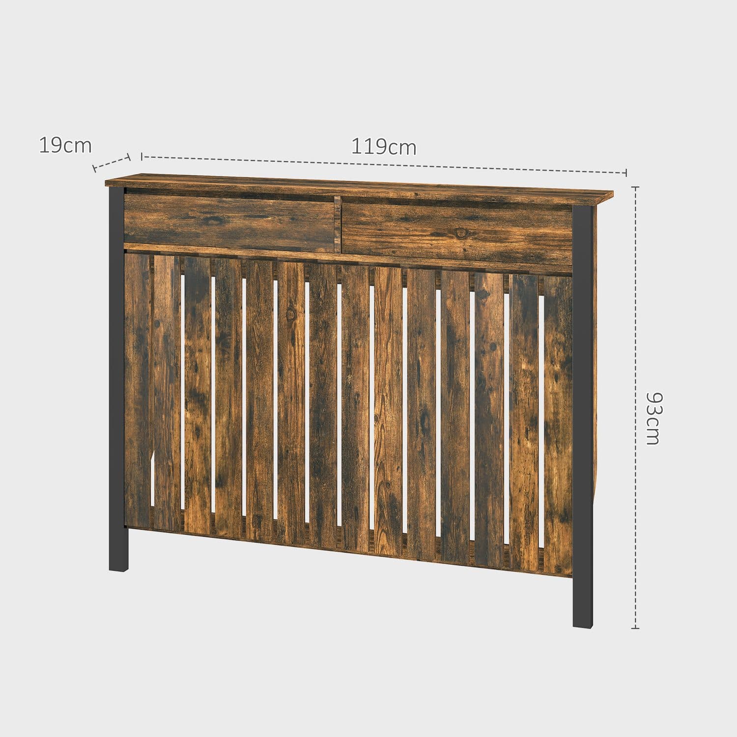 Practical Radiator Cover with a Rustic Industrial Look - image 5