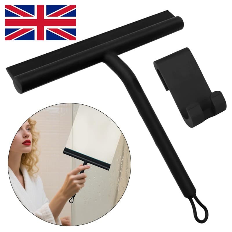 Silicone Shower Squeegee for Glass, Tile & Mirrored Surfaces - TPE  PP