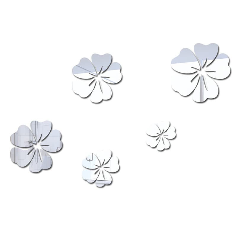 Reflective Flower Wall Stickers for Bright Decor - Default
