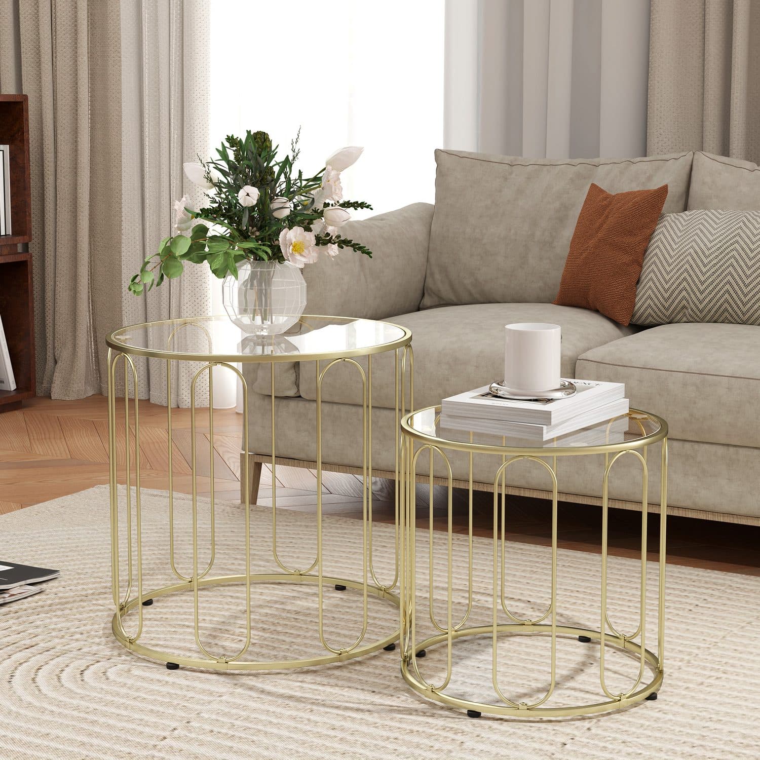 Gold Nesting Coffee Tables - image 5