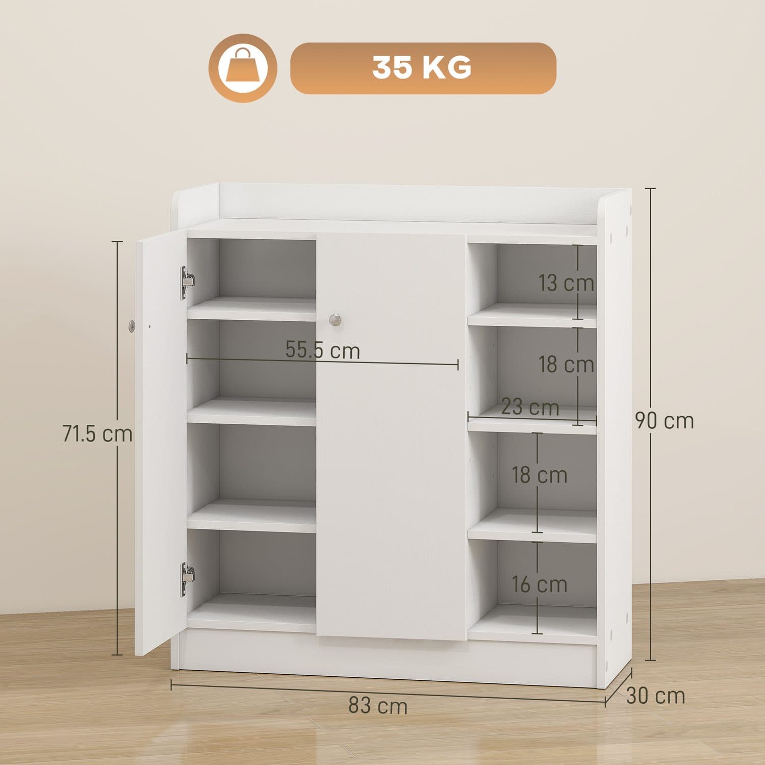 Modern White Shoe Cabinet - image 1