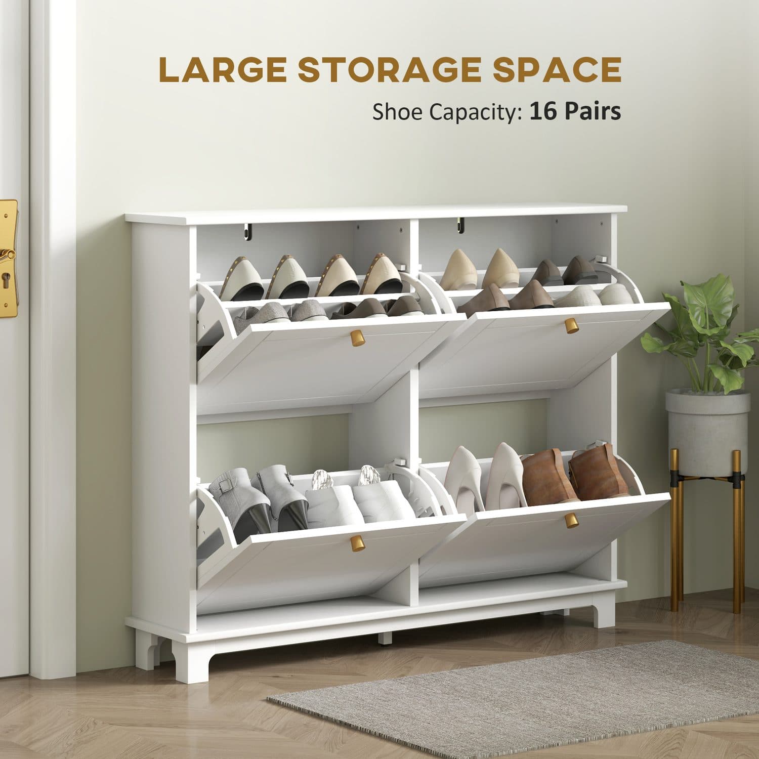 Slim White Shoe Cabinet - image 4