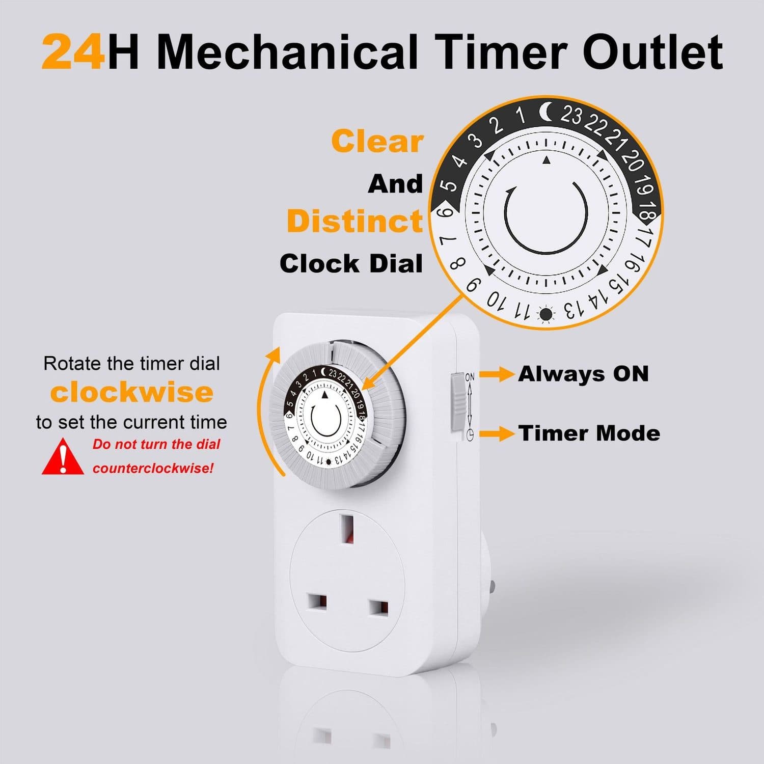 Set of Four UK Plug In Mechanical Timer Sockets - image 7