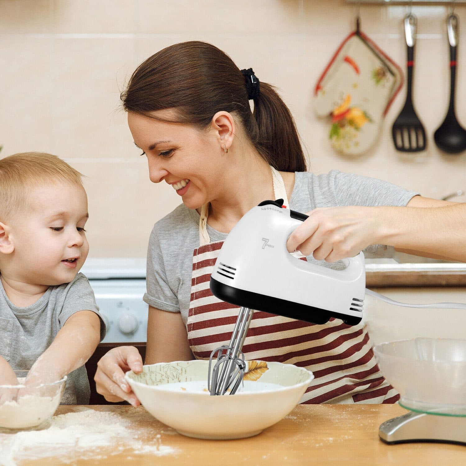 7 Speed Electric Hand Mixer for Baking Prep - image 8