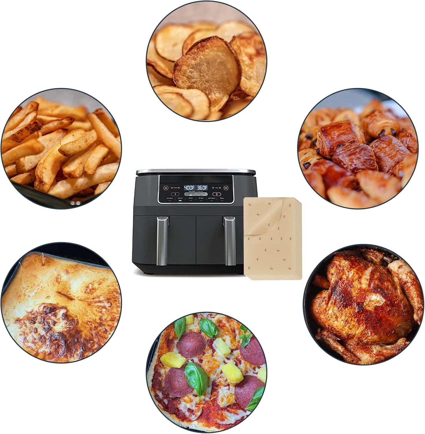 Perforated Air Fryer Liners for Easier Clean-Up - image 2