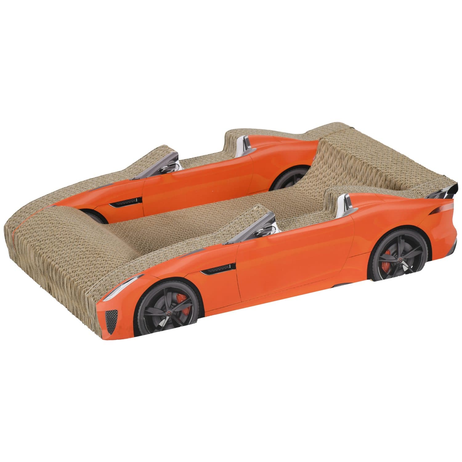 PawHut Car-Shaped Cat Scratching Board with Catnip