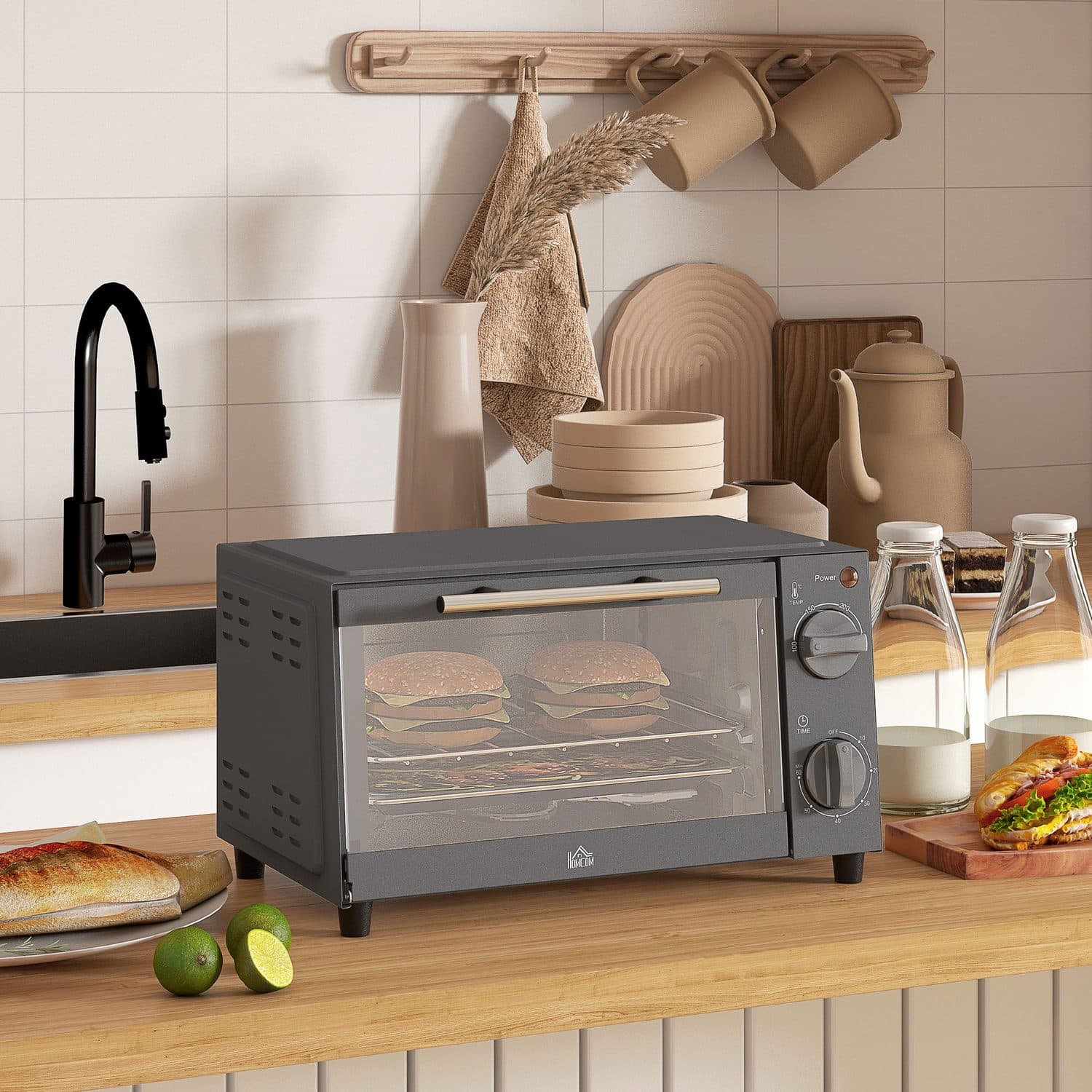 Compact 9L Countertop Oven with 60-Minute Timer - image 1
