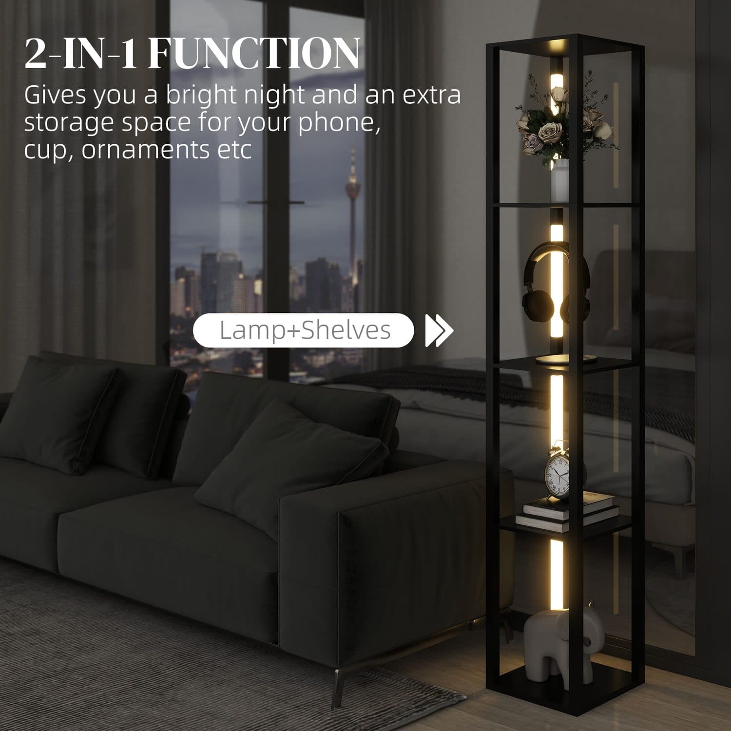 Dimmable LED Shelf Floor Lamp - image 3