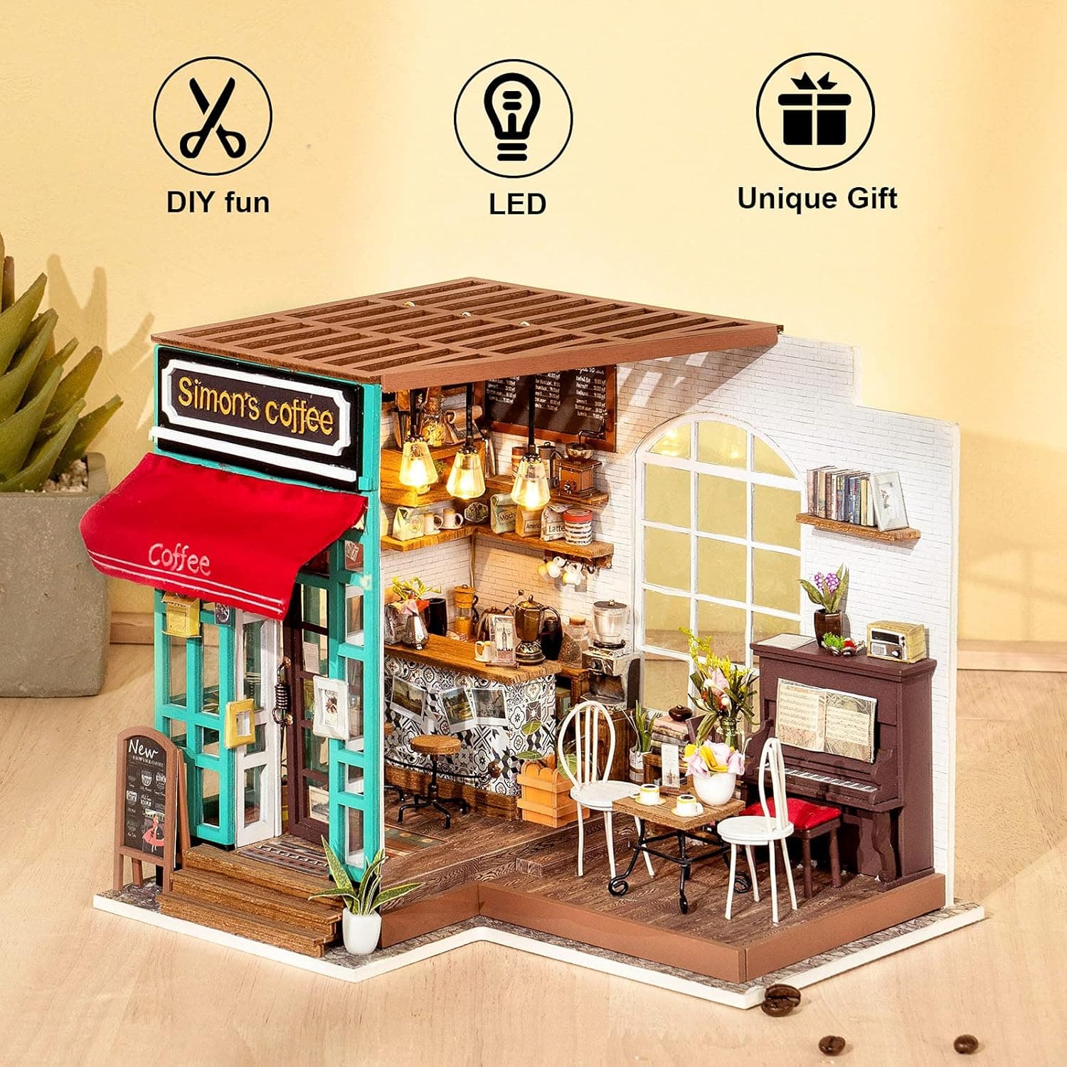 DIY Miniature Model Kit: Sam's Study Library - DG109