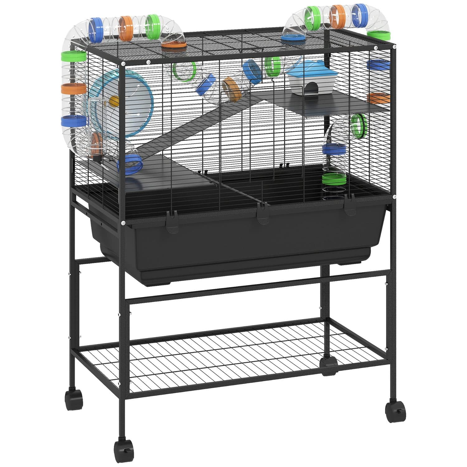 PawHut Rolling Hamster Cage for Syrian Hamsters & Rats