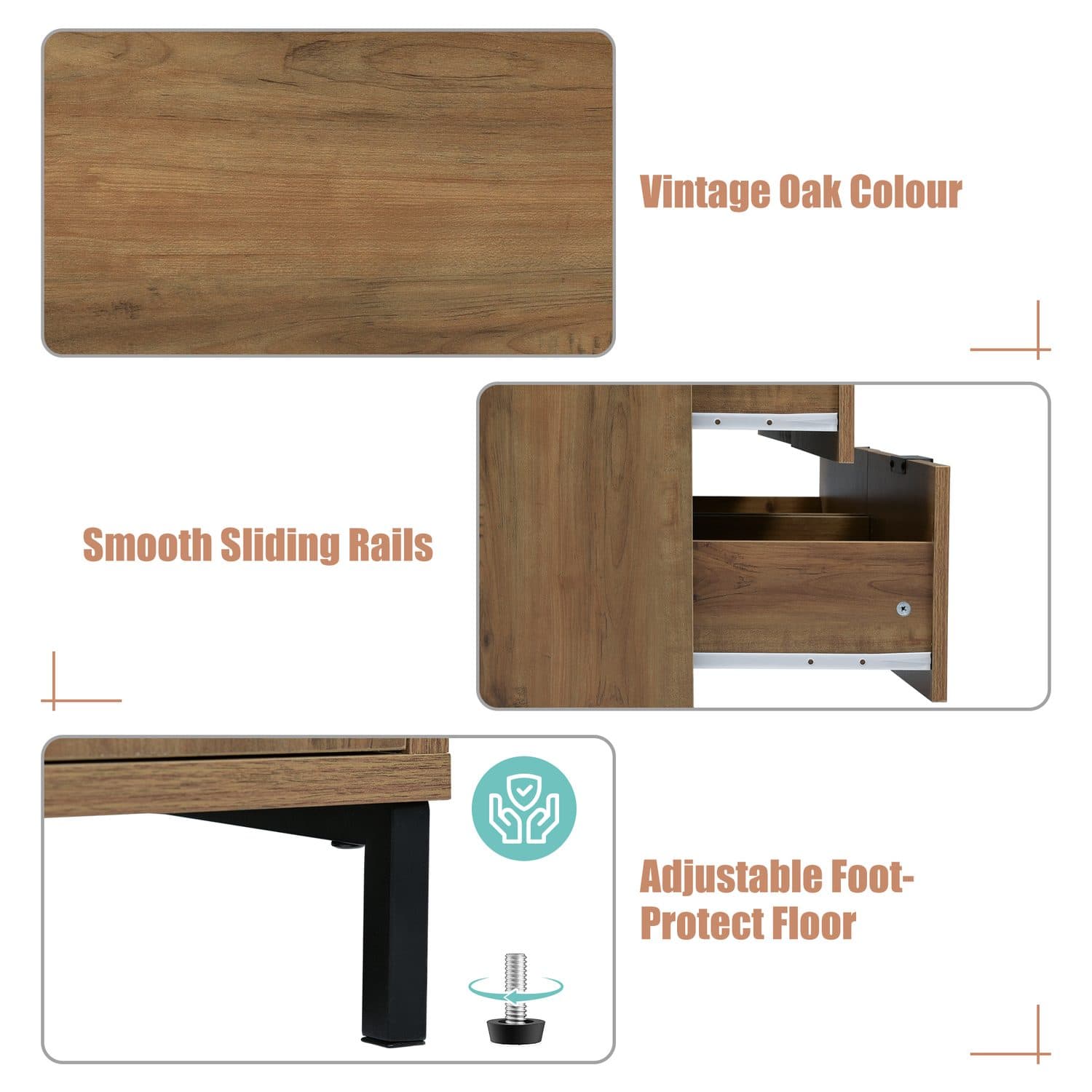 Dark Oak 6-Drawer Sideboard - image 3