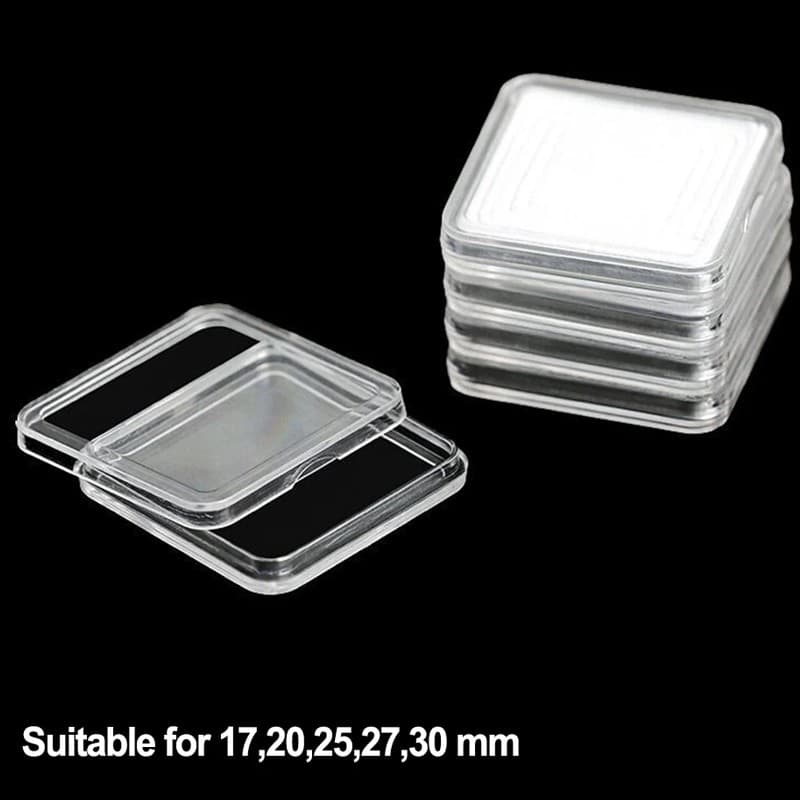 Clear Coin Capsule Storage Cases for Display - image 2
