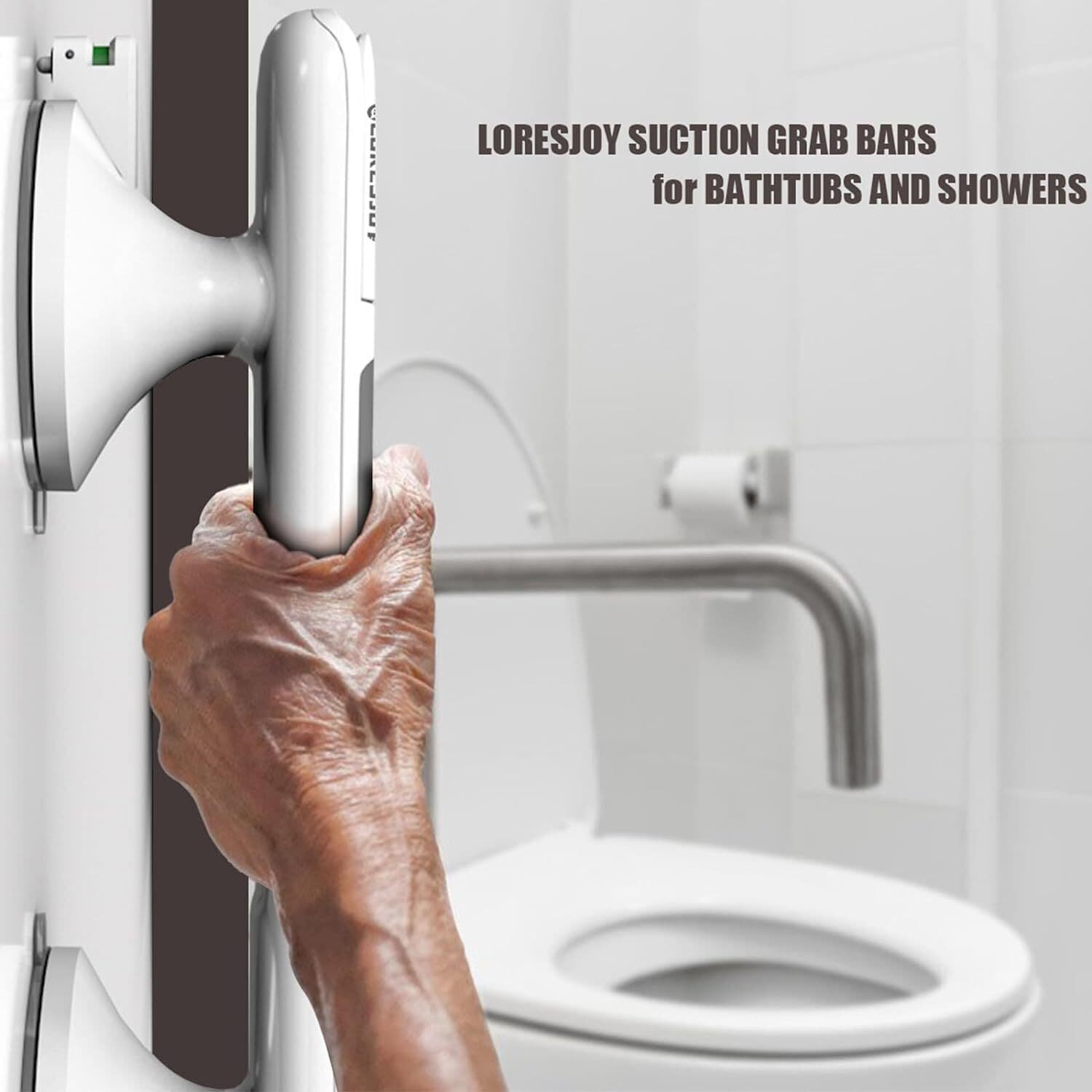 No-Drill Suction Grab Rail for Bathroom Support - image 7