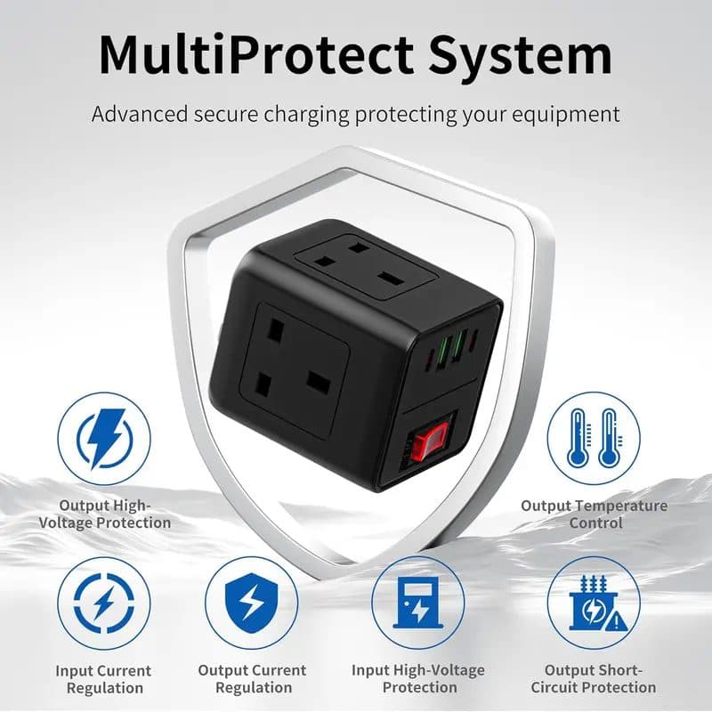 Compact cube extension lead for tidy multi-device charging - image 8