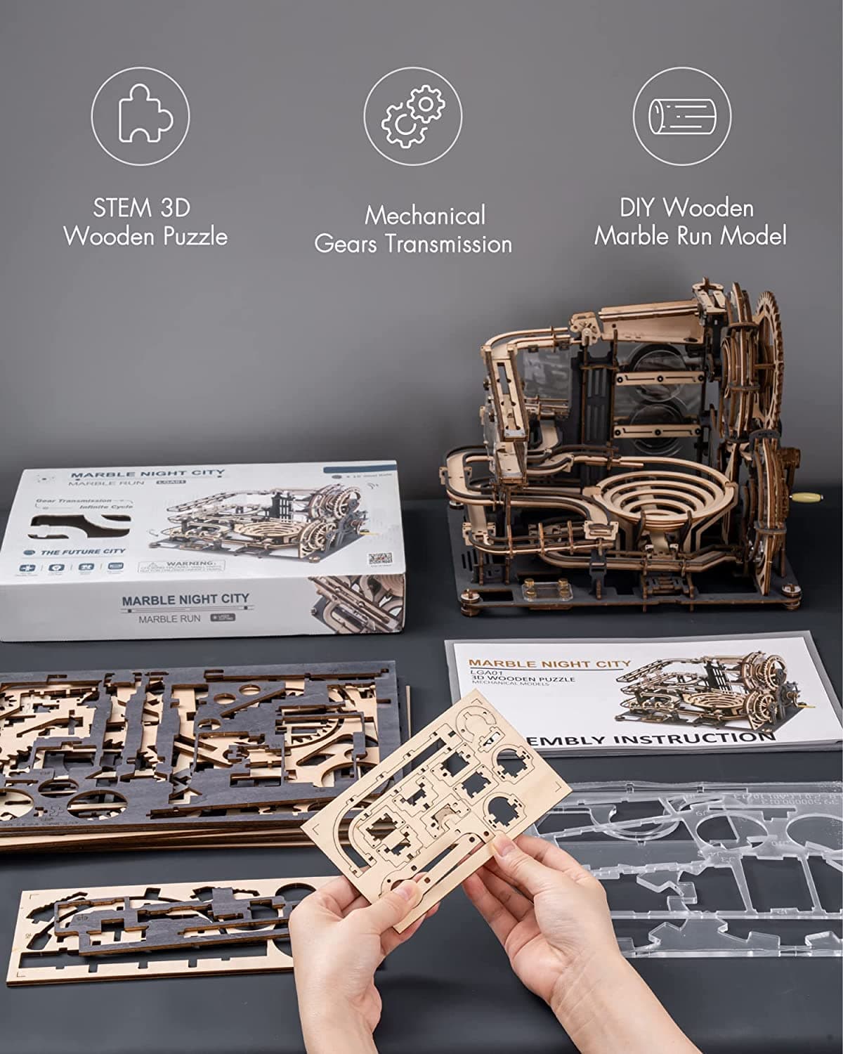 Marble Night City 3D Wooden Marble Run Kit - image 7
