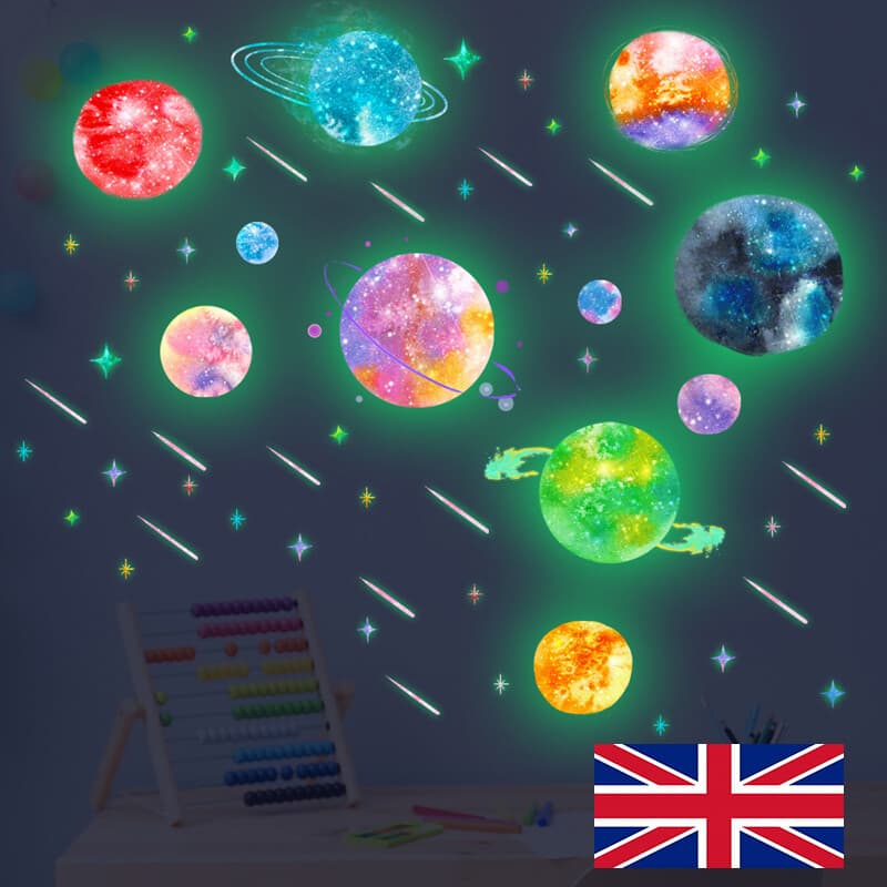 Glow in the Dark Planet and Star Wall Stickers - image 3