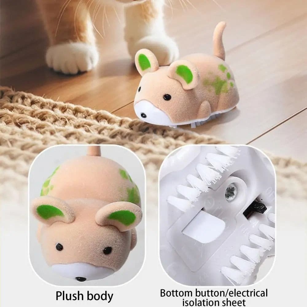 Squeaky Plush Mouse Cat Toy - image 3