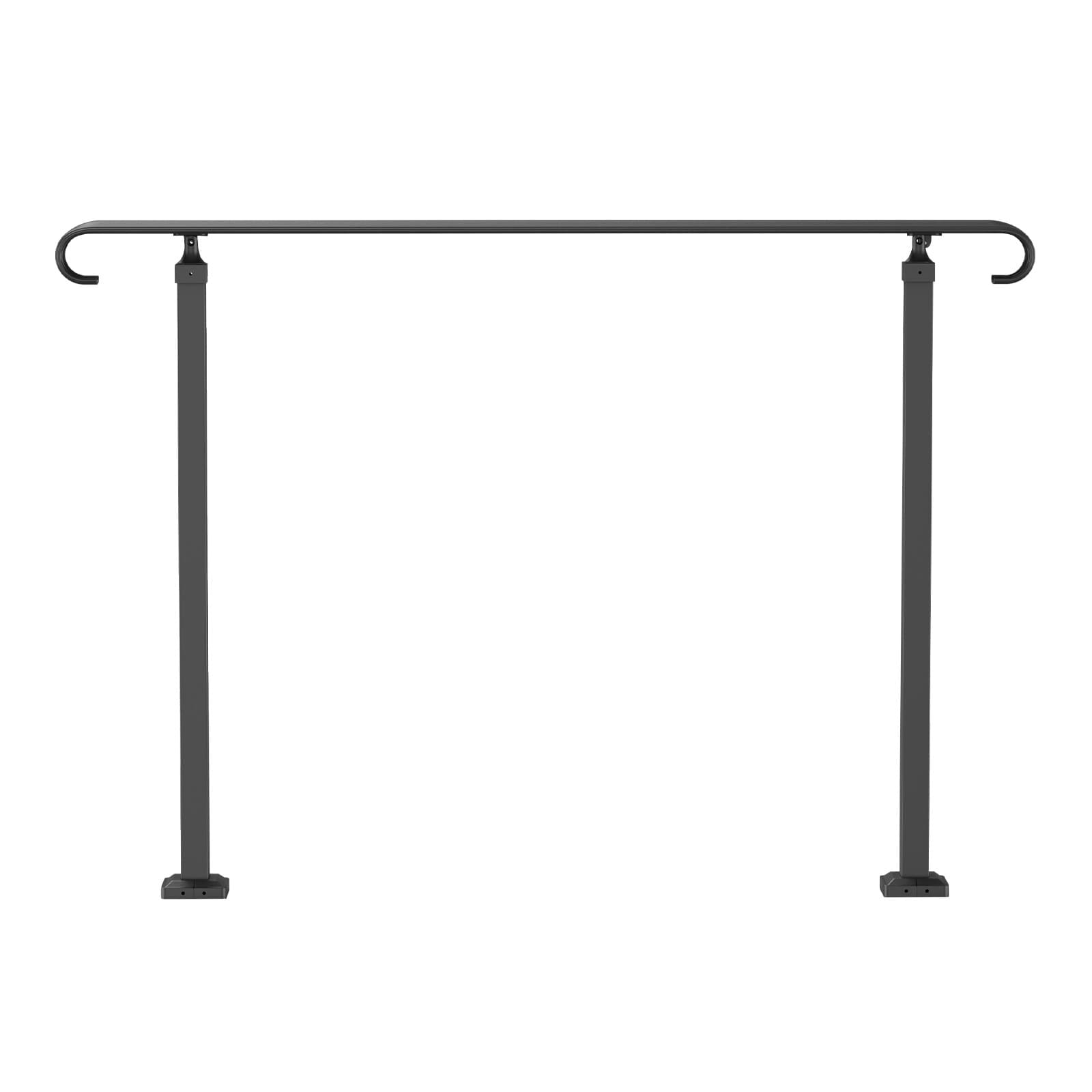 Black Adjustable Handrail for Outdoor Steps