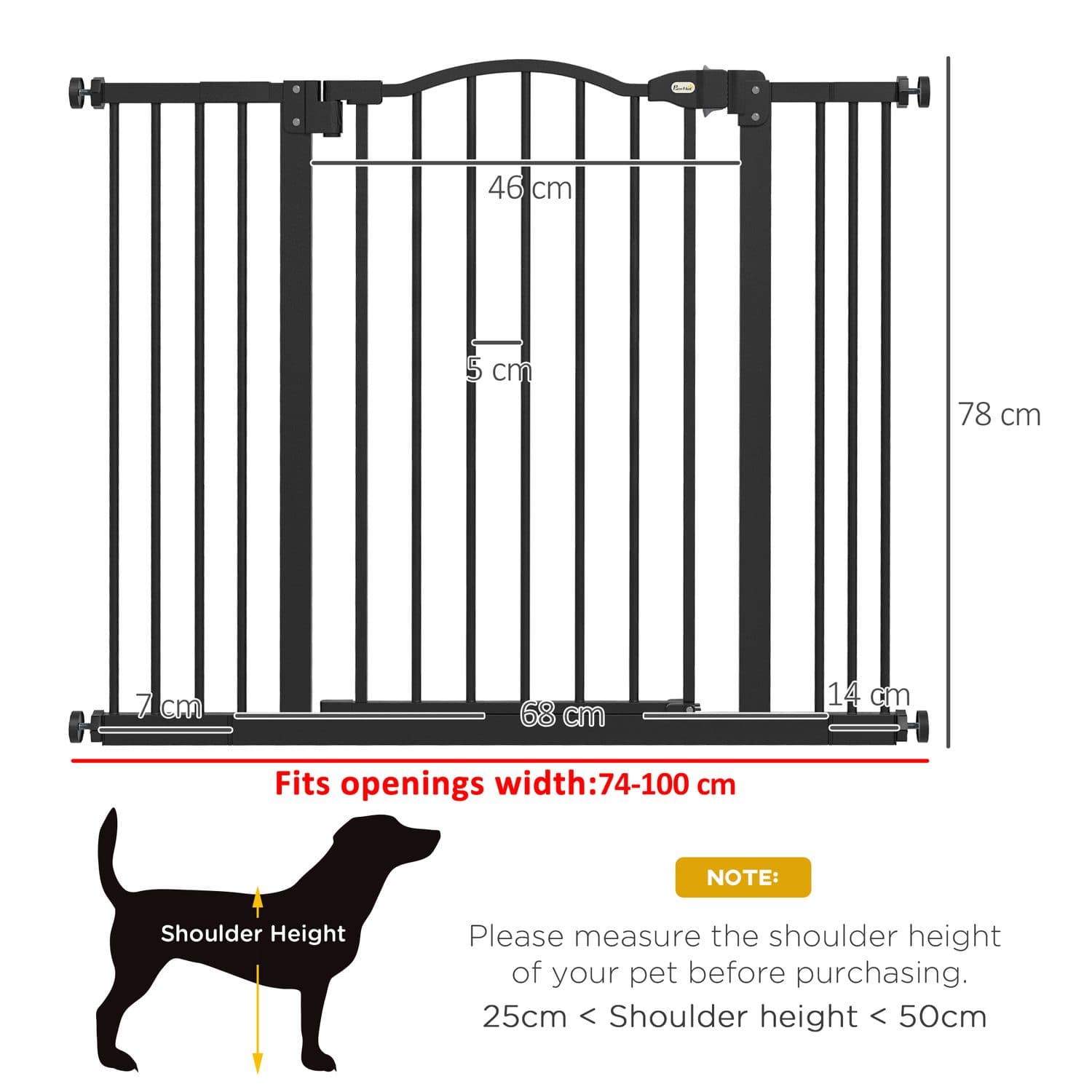Adjustable Metal Pet Safety Gate with Auto-Close Door - image 3