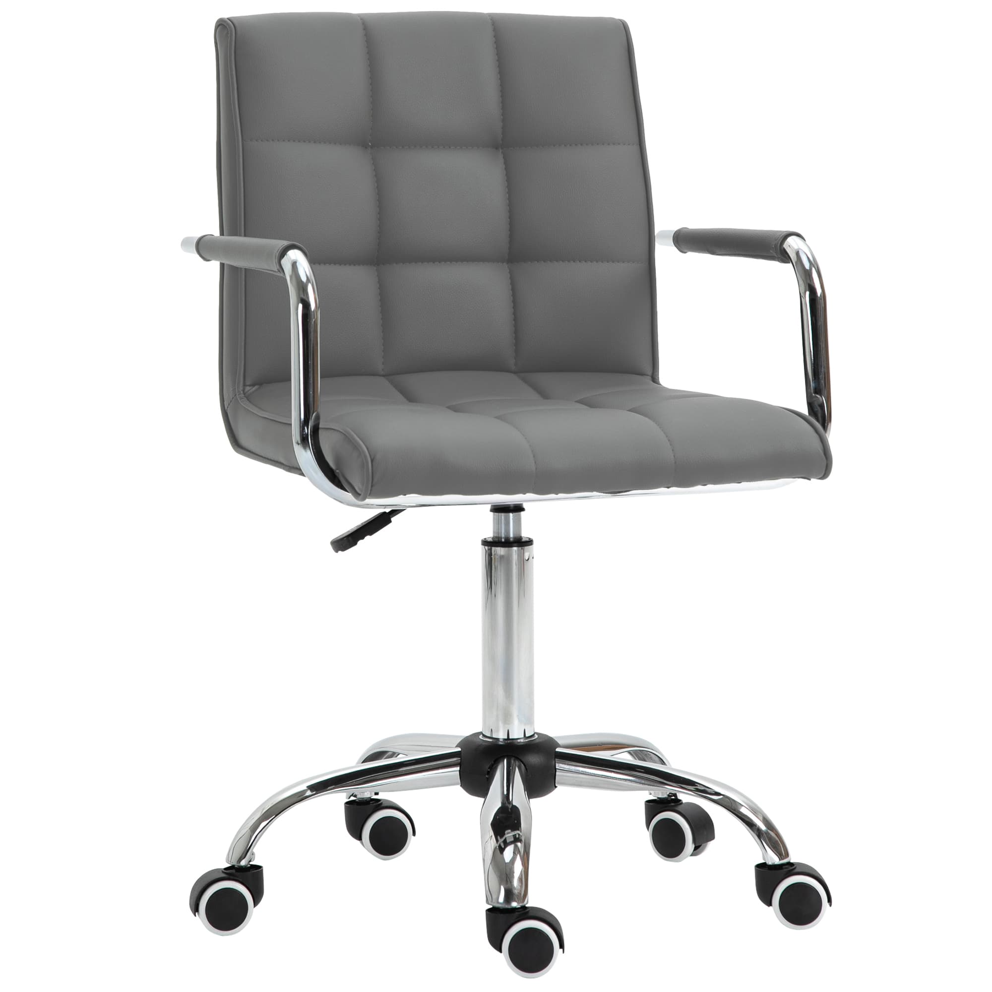 Vinsetto Grey Leather Office Chair